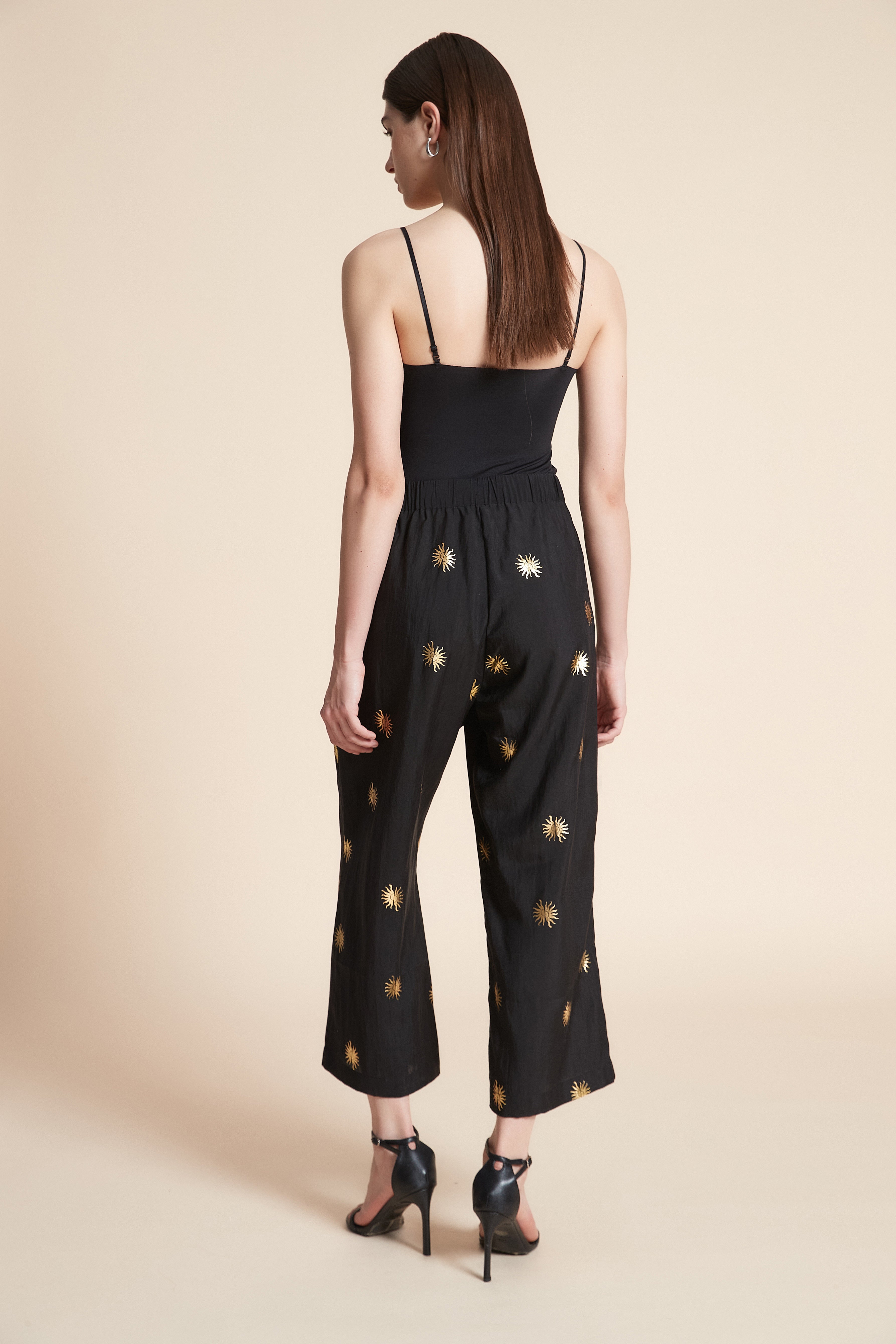 Wide Printed Midi Pants