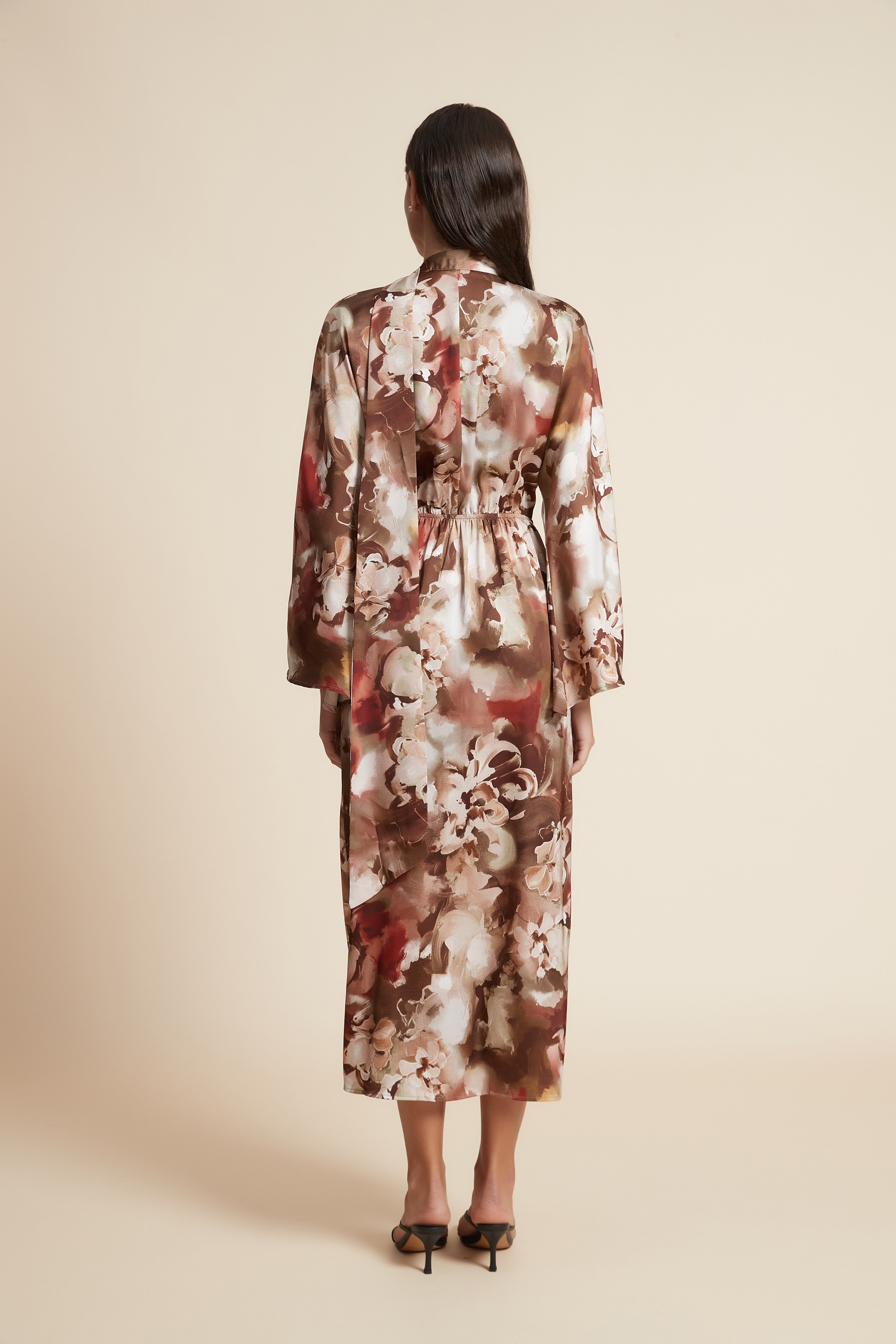 V-Neck Floral Midi Dress