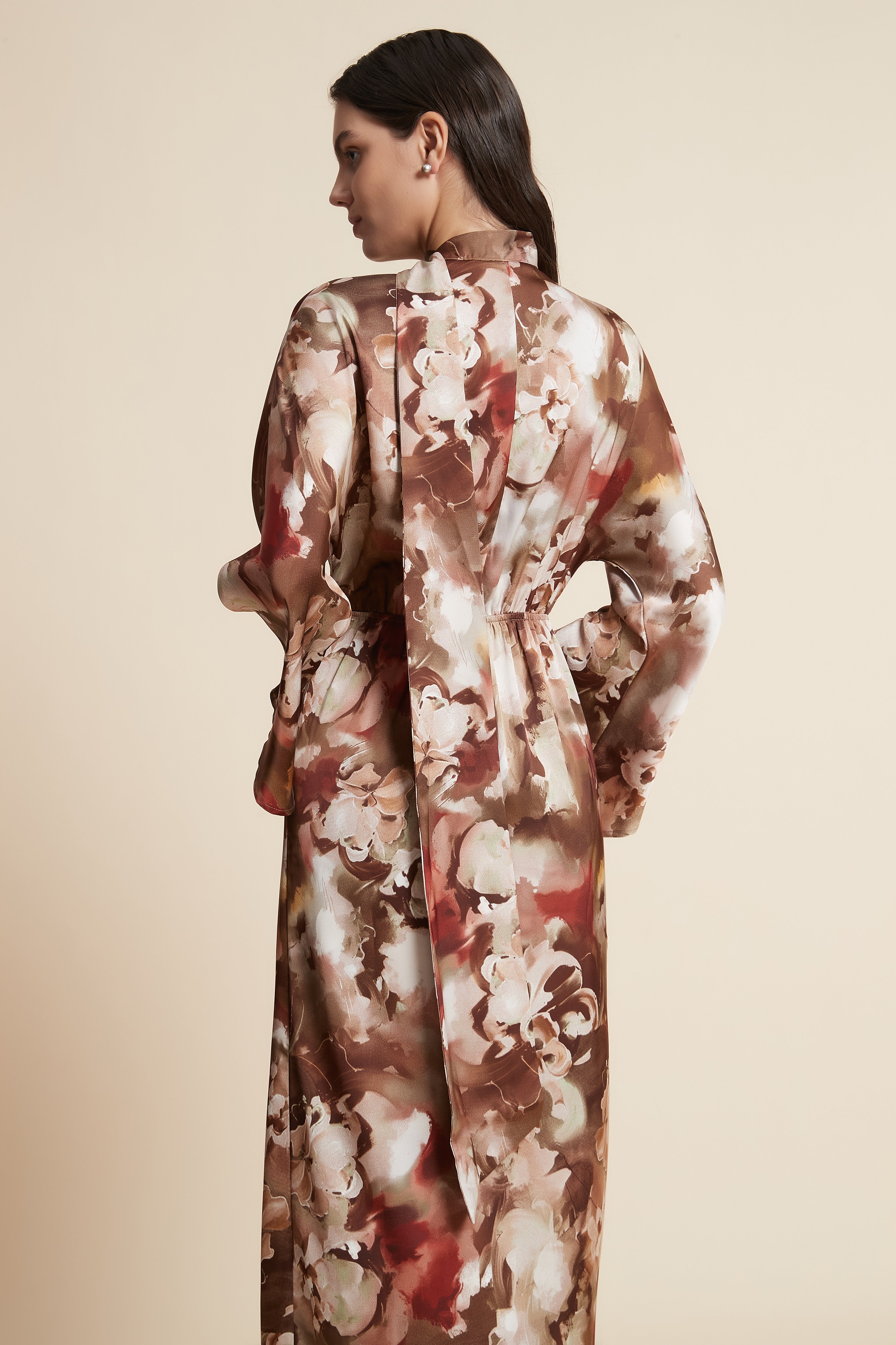 V-Neck Floral Midi Dress