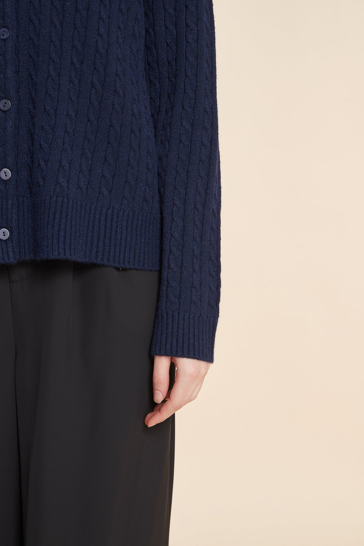 Long Sleeve Button-Front Cardigan