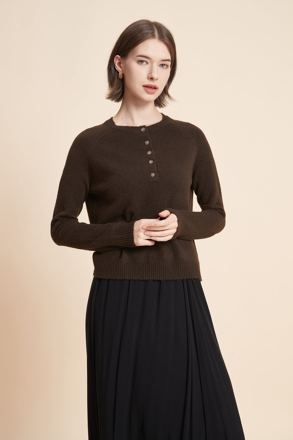 Cropped Long Sleeve Top