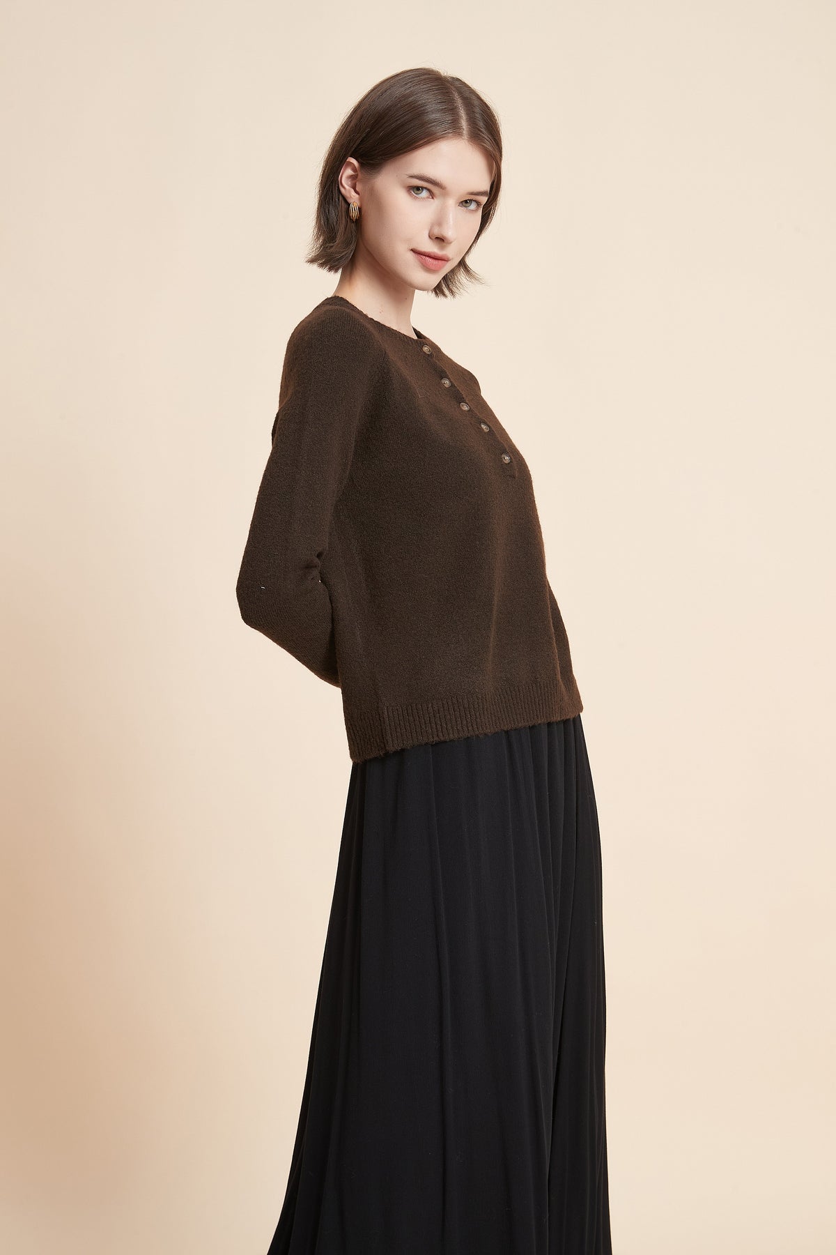 Cropped Long Sleeve Top