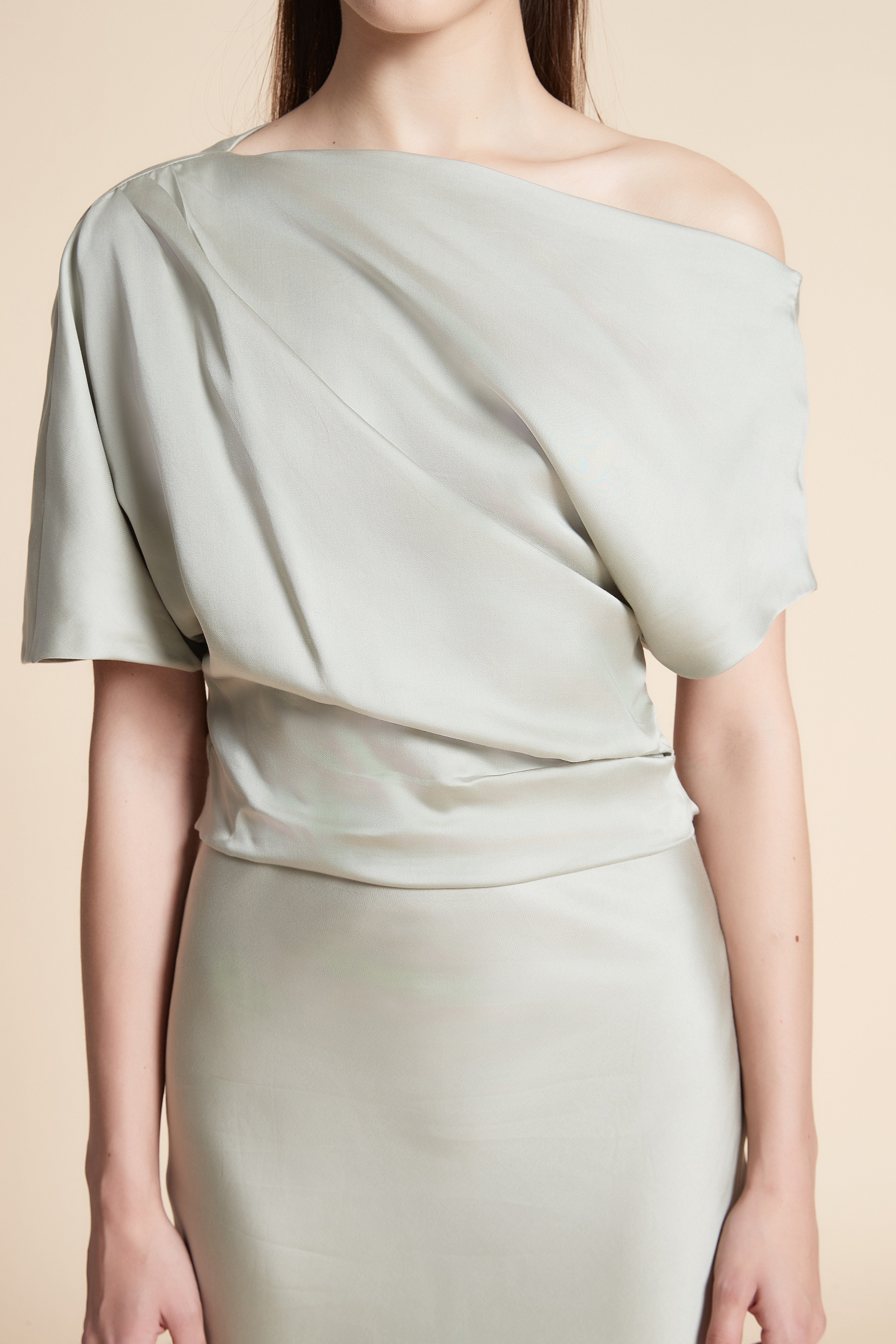 Solid Short Sleeve Maxi Dress