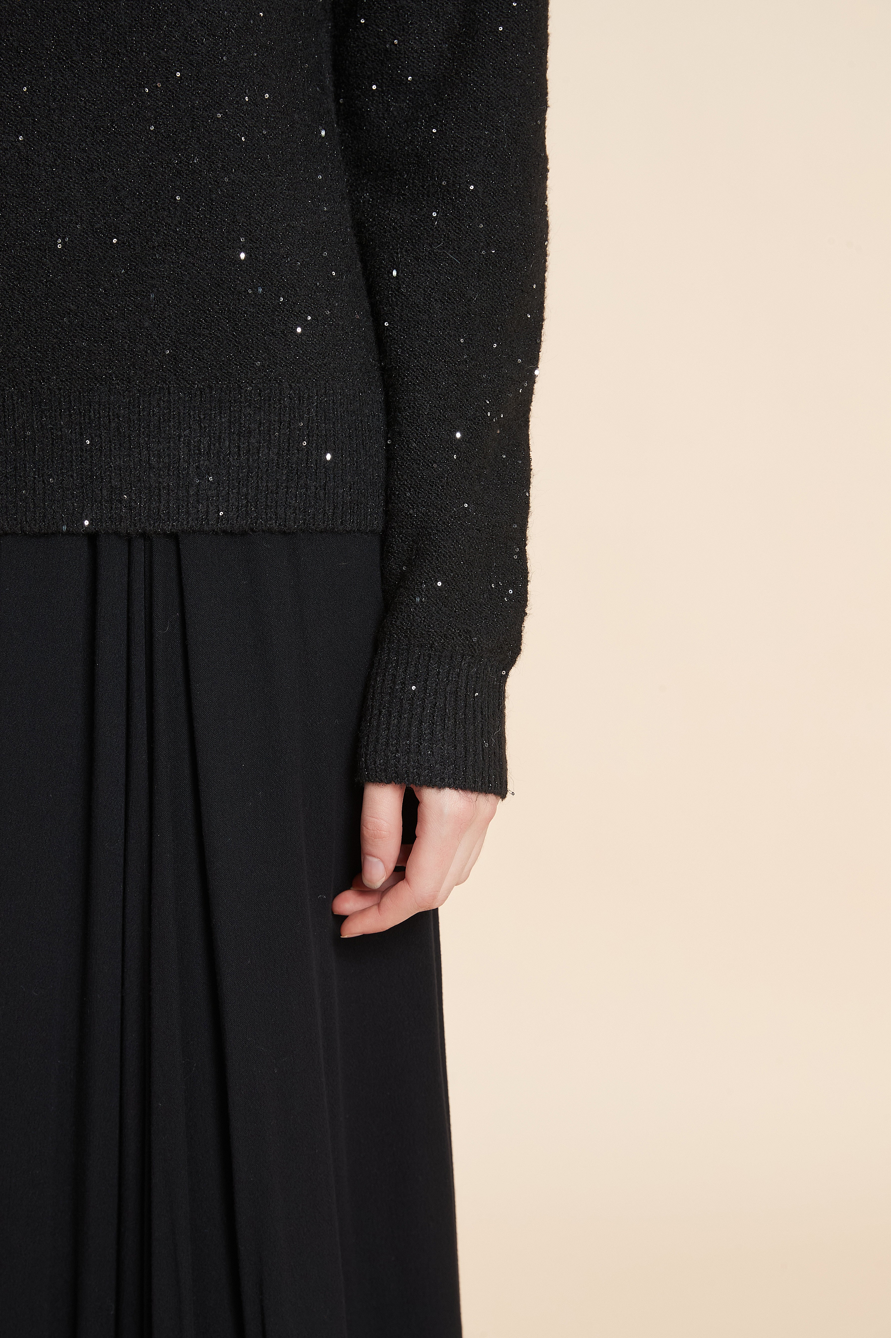 Long Sleeve Top With Shimmer Details