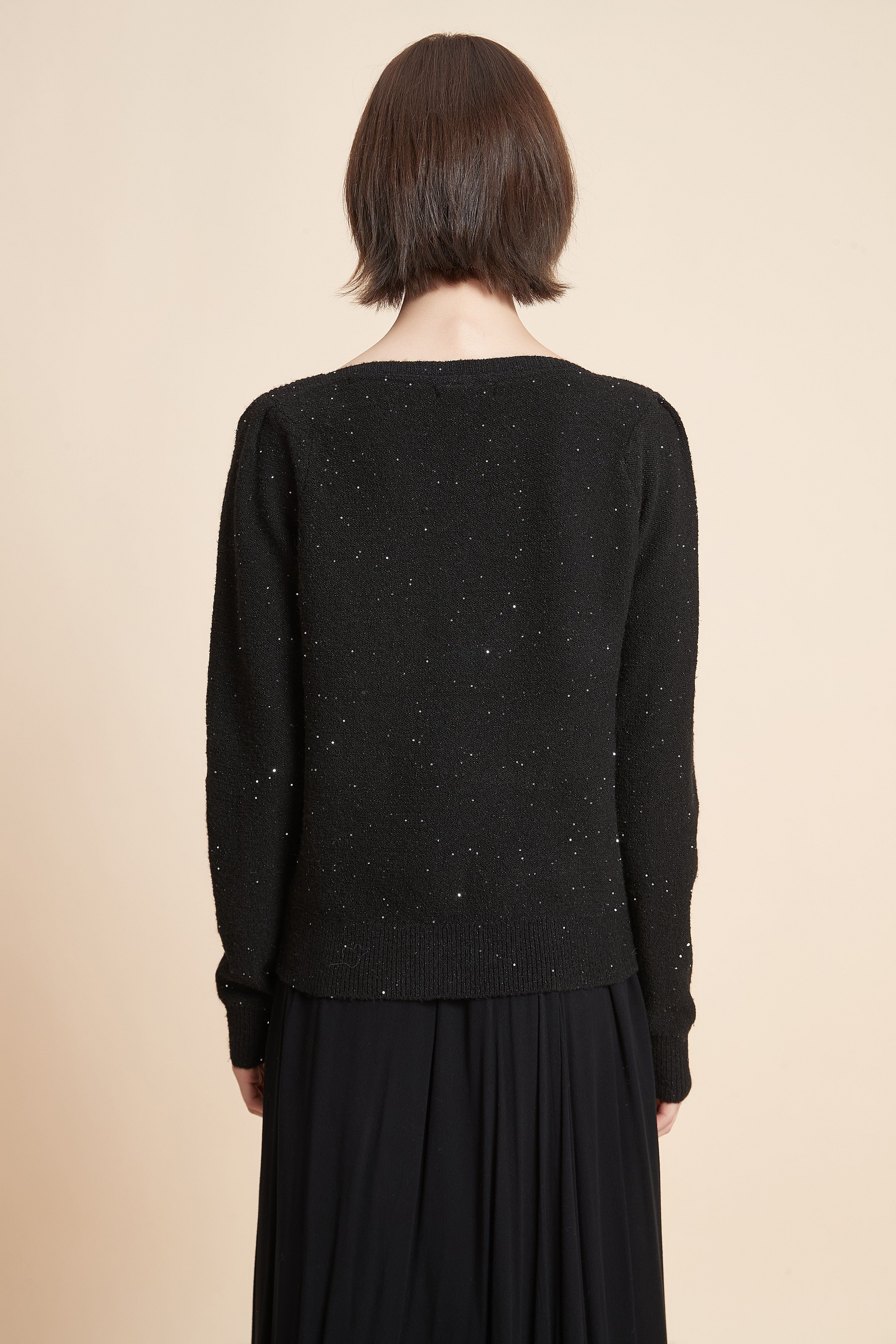 Long Sleeve Top With Shimmer Details