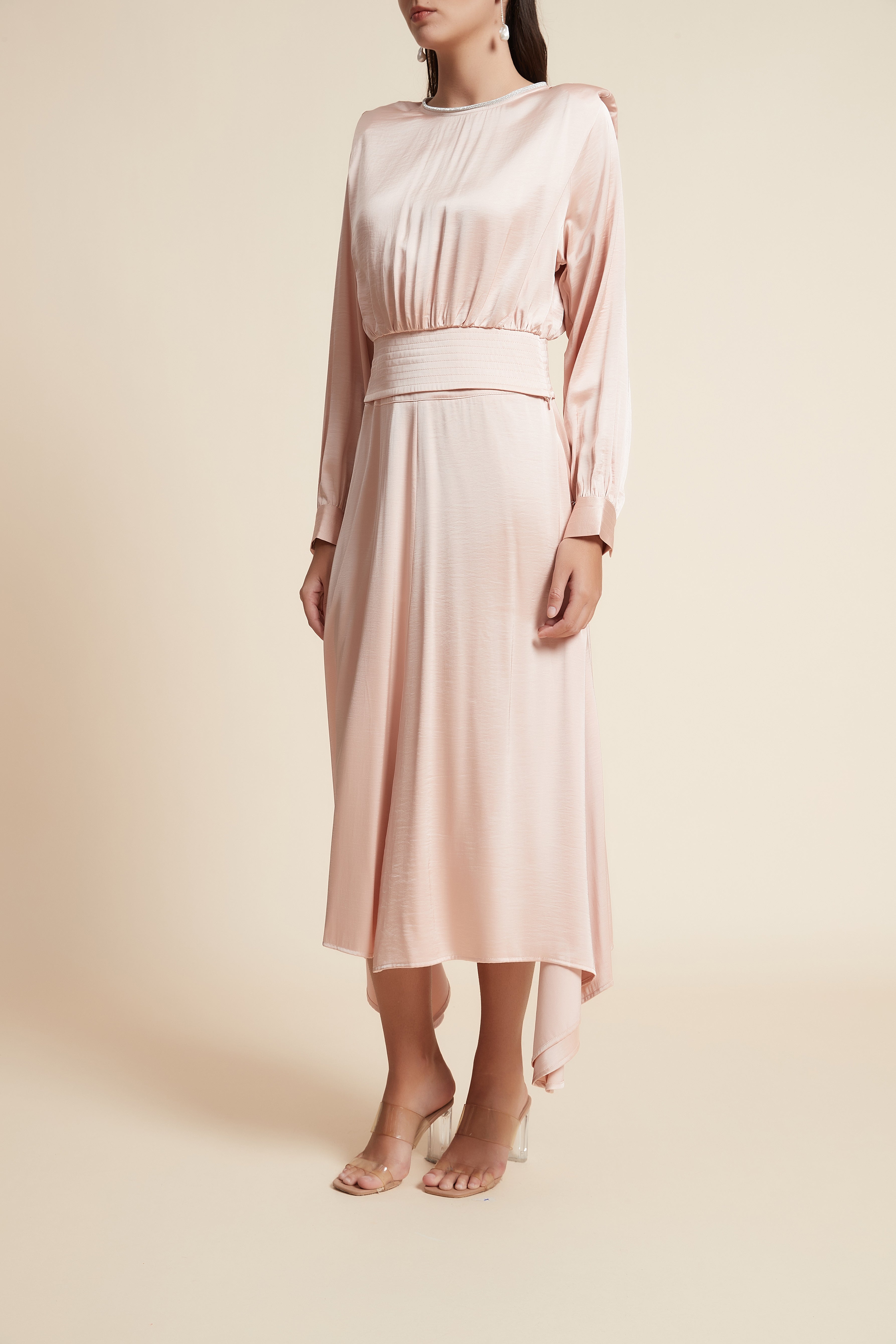 Wide-Leg Side-Slit Midi Skirt