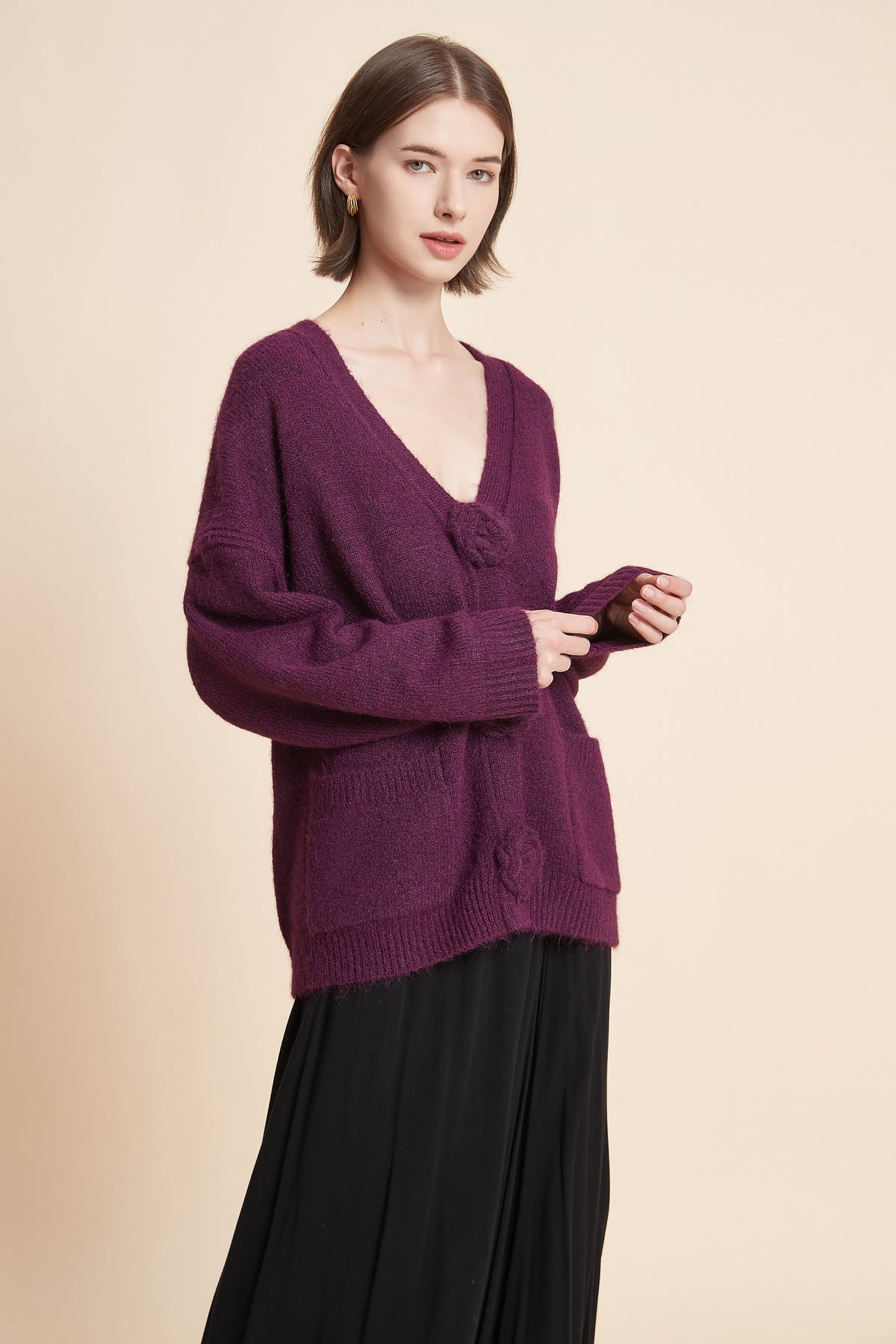 Long Sleeve V-Neck Top