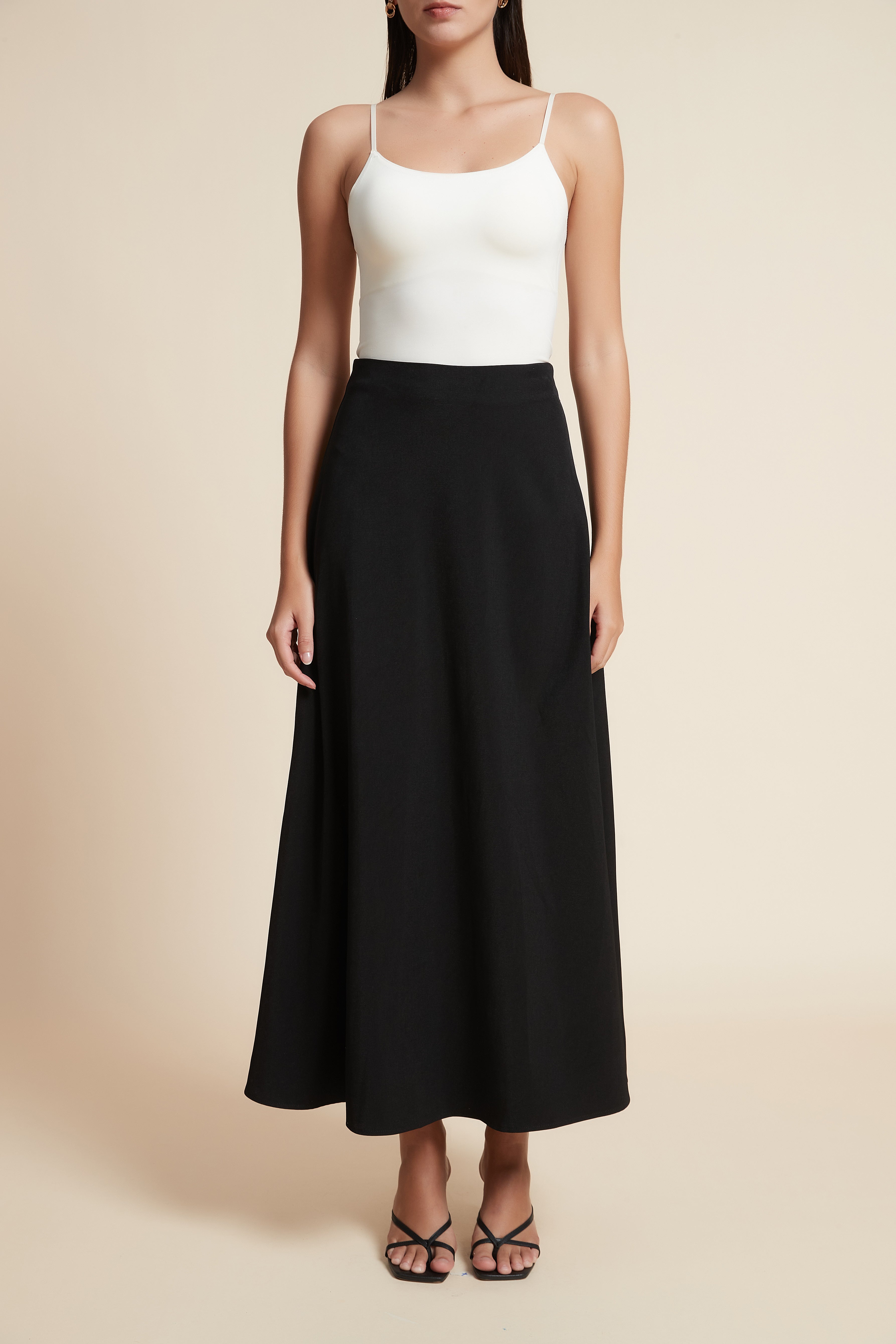 Solid Wide Skirt
