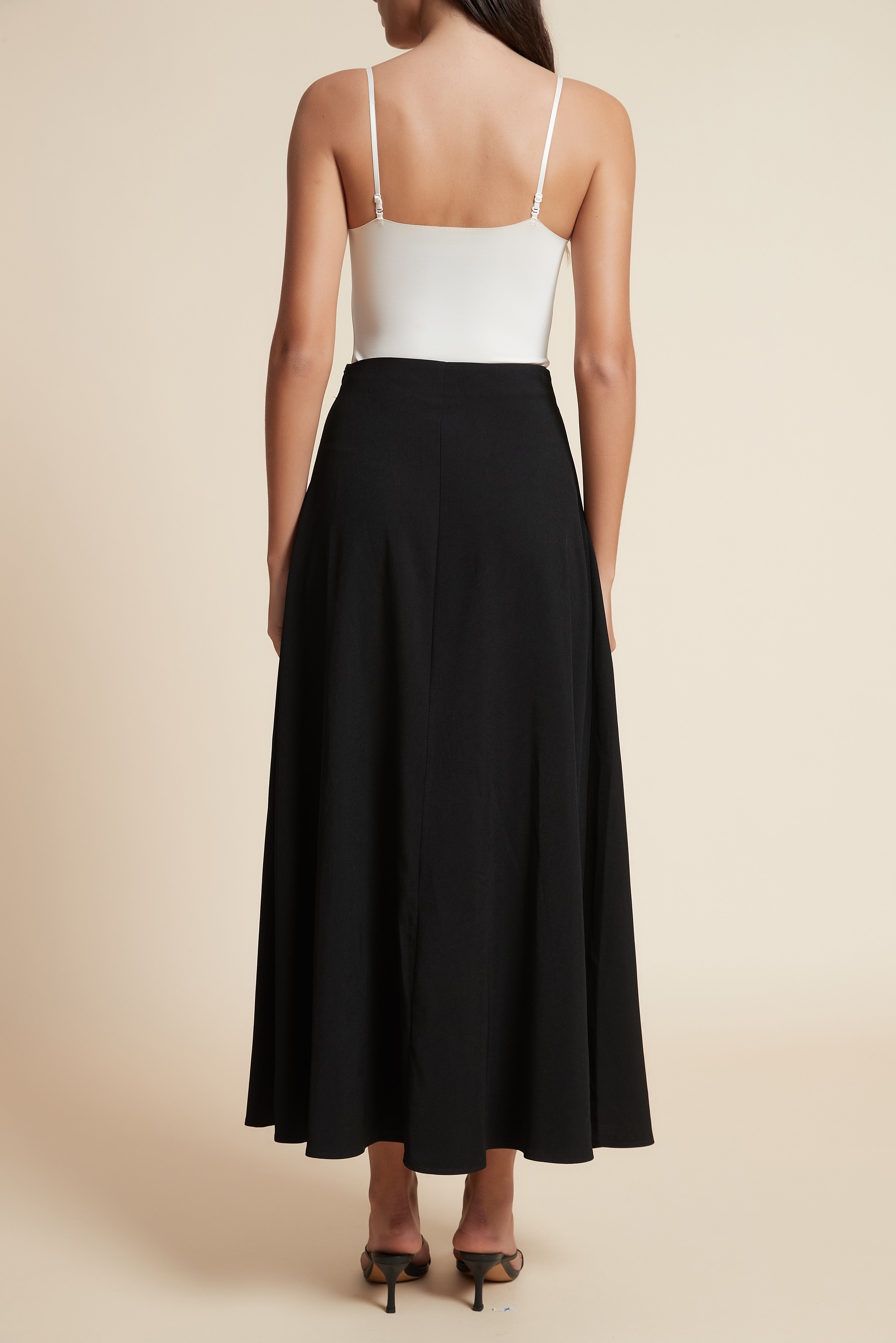 Solid Wide Skirt