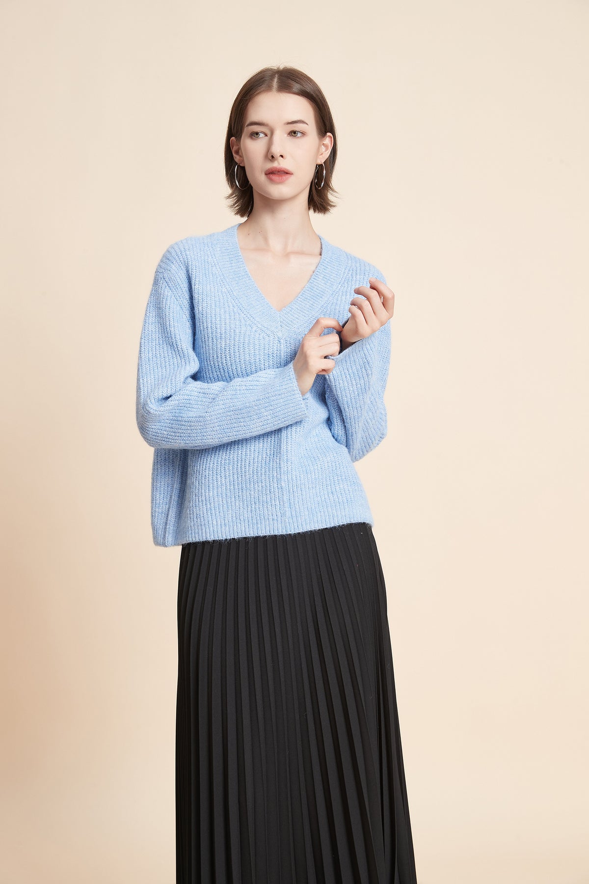 Long Sleeve V-Neck Top