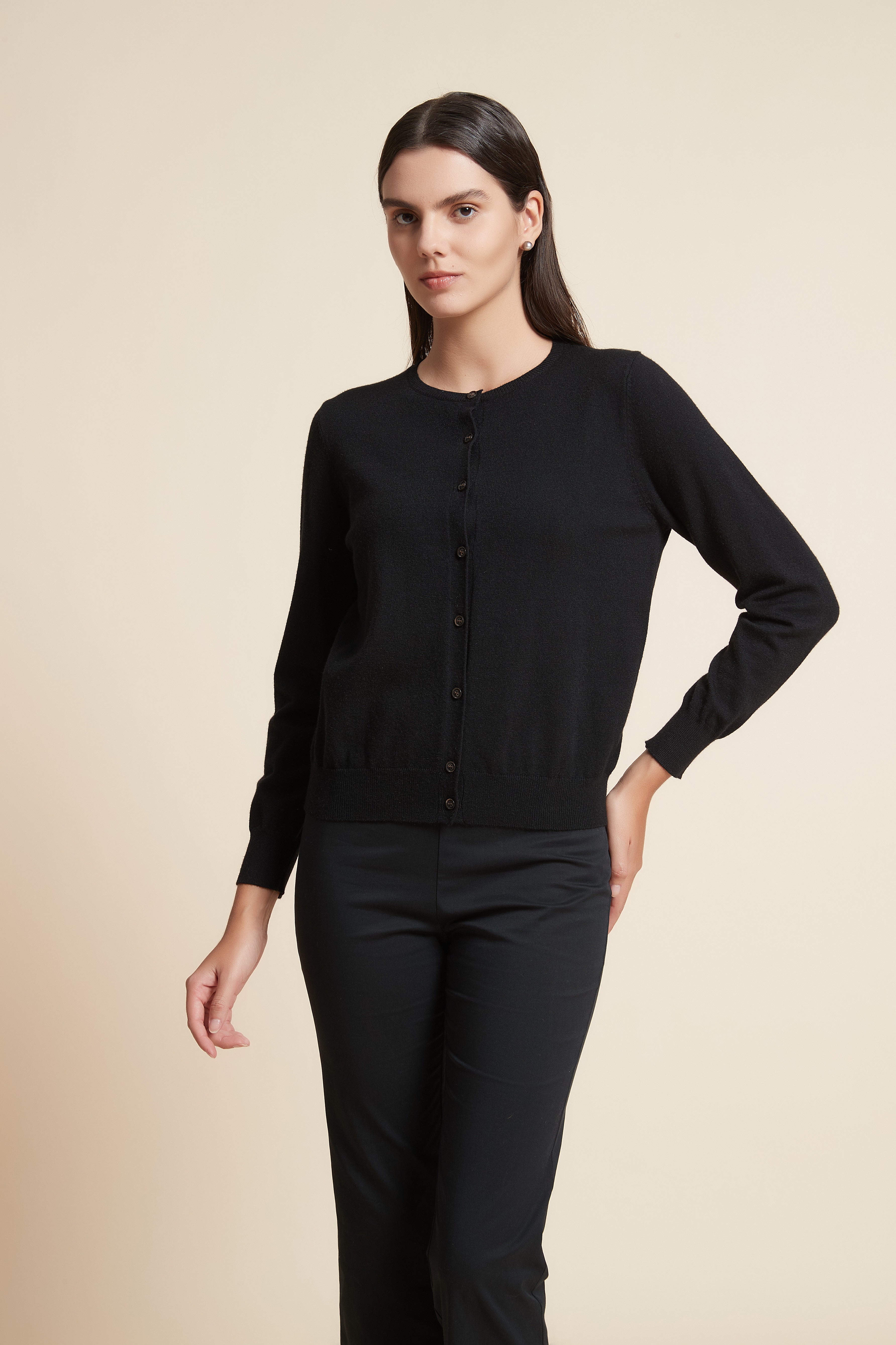 Long Sleeve Crew Neck Cropped T-Shirt
