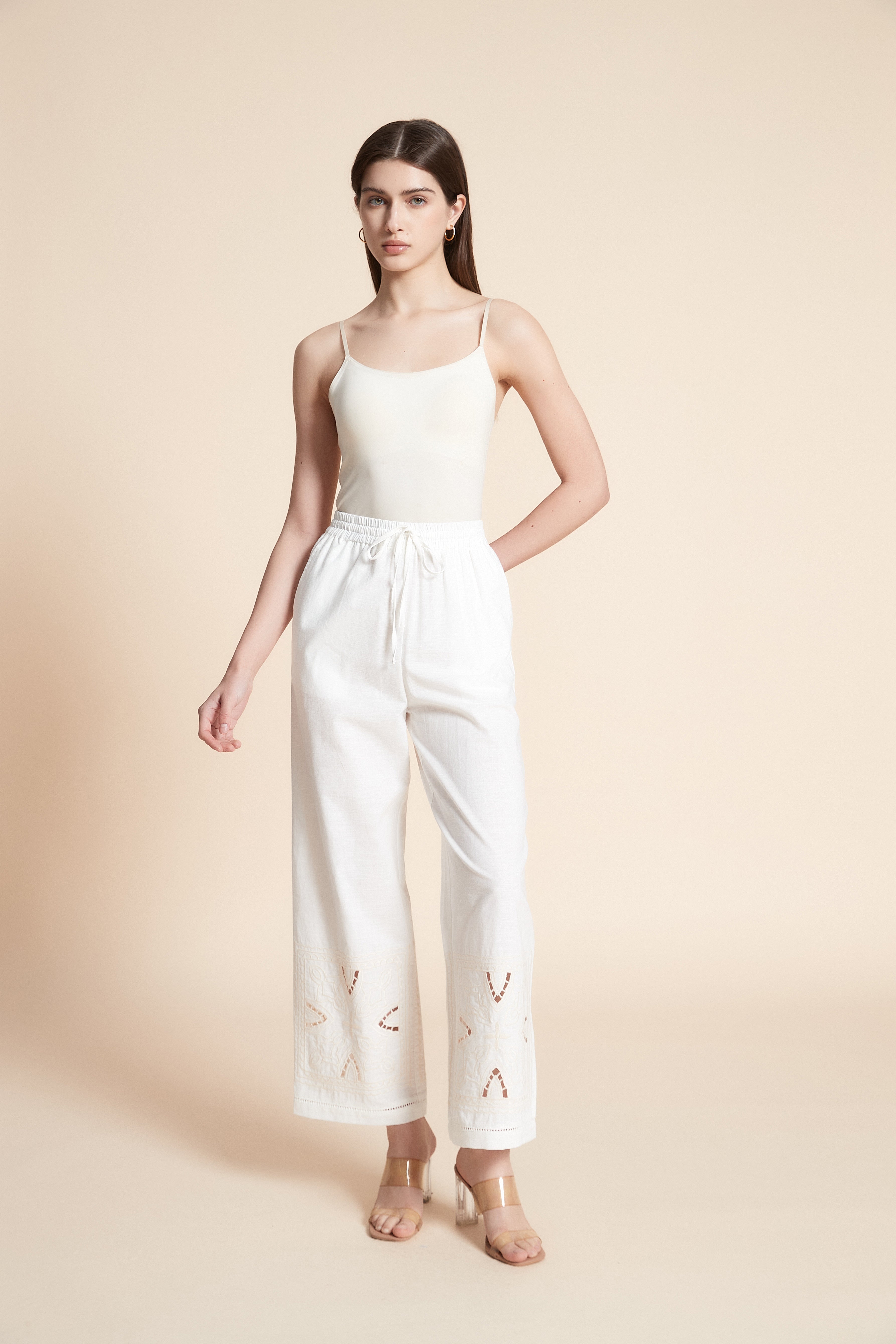 Wide Plain Long Pants
