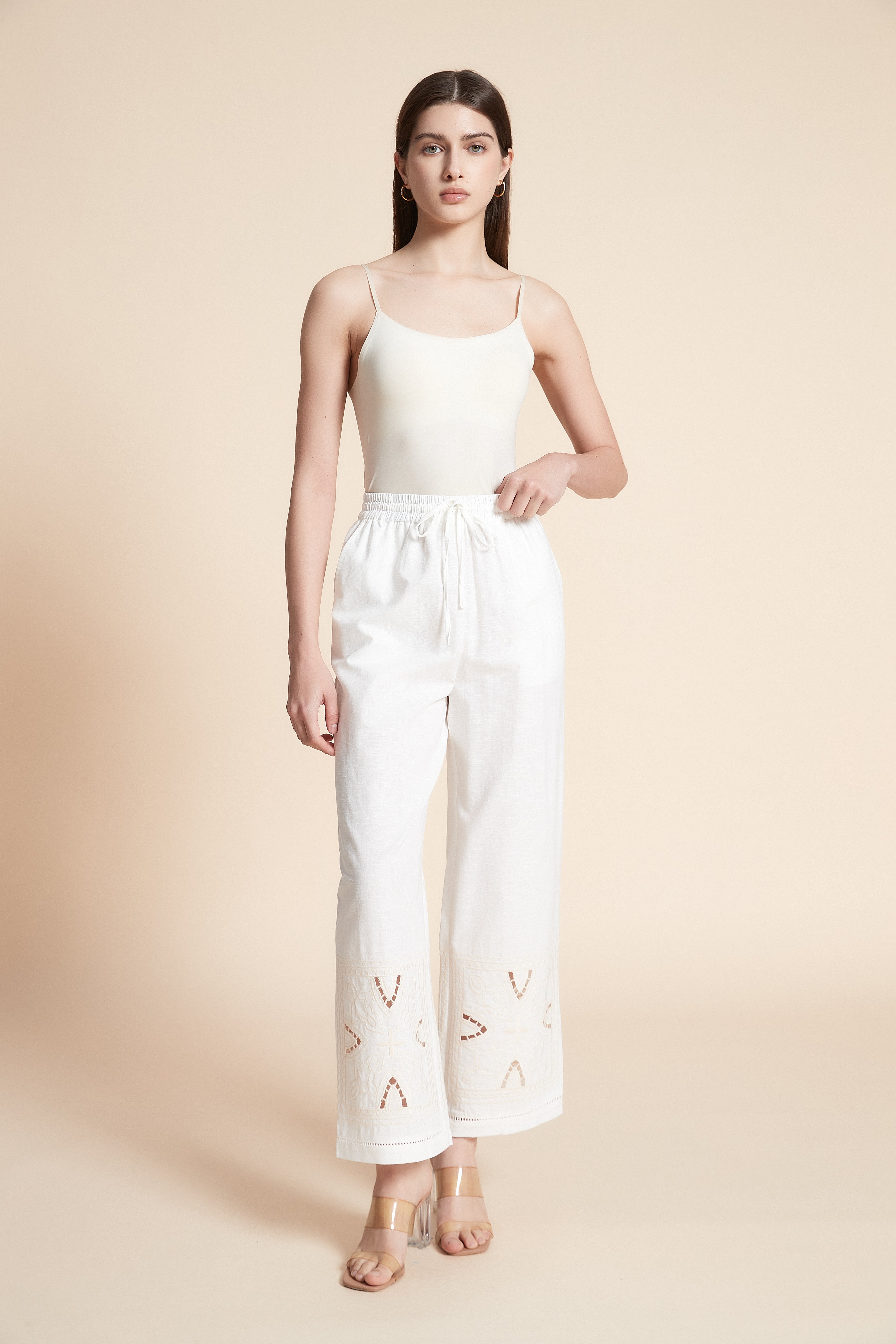 Wide Plain Long Pants