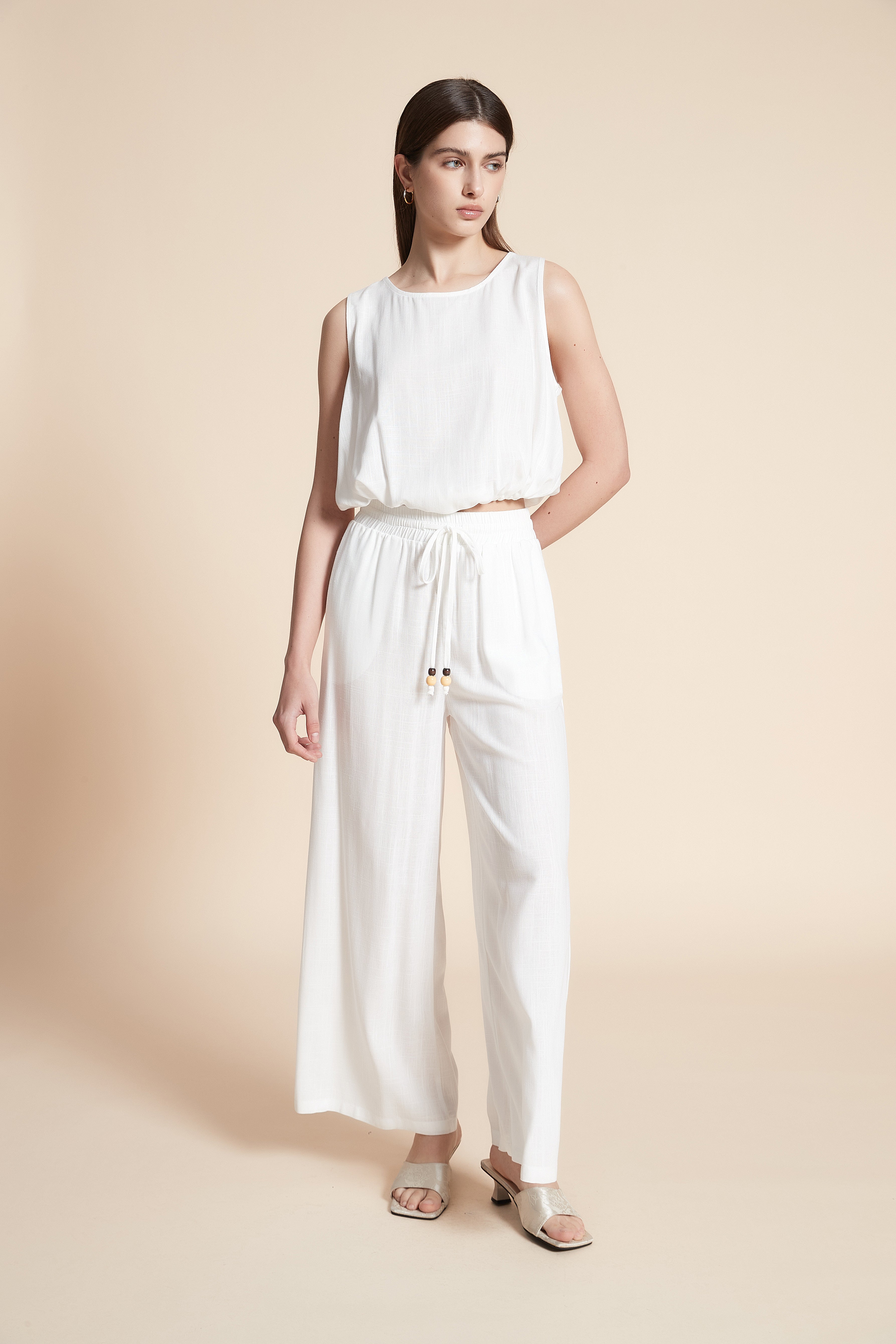 Wide Plain Long Pants