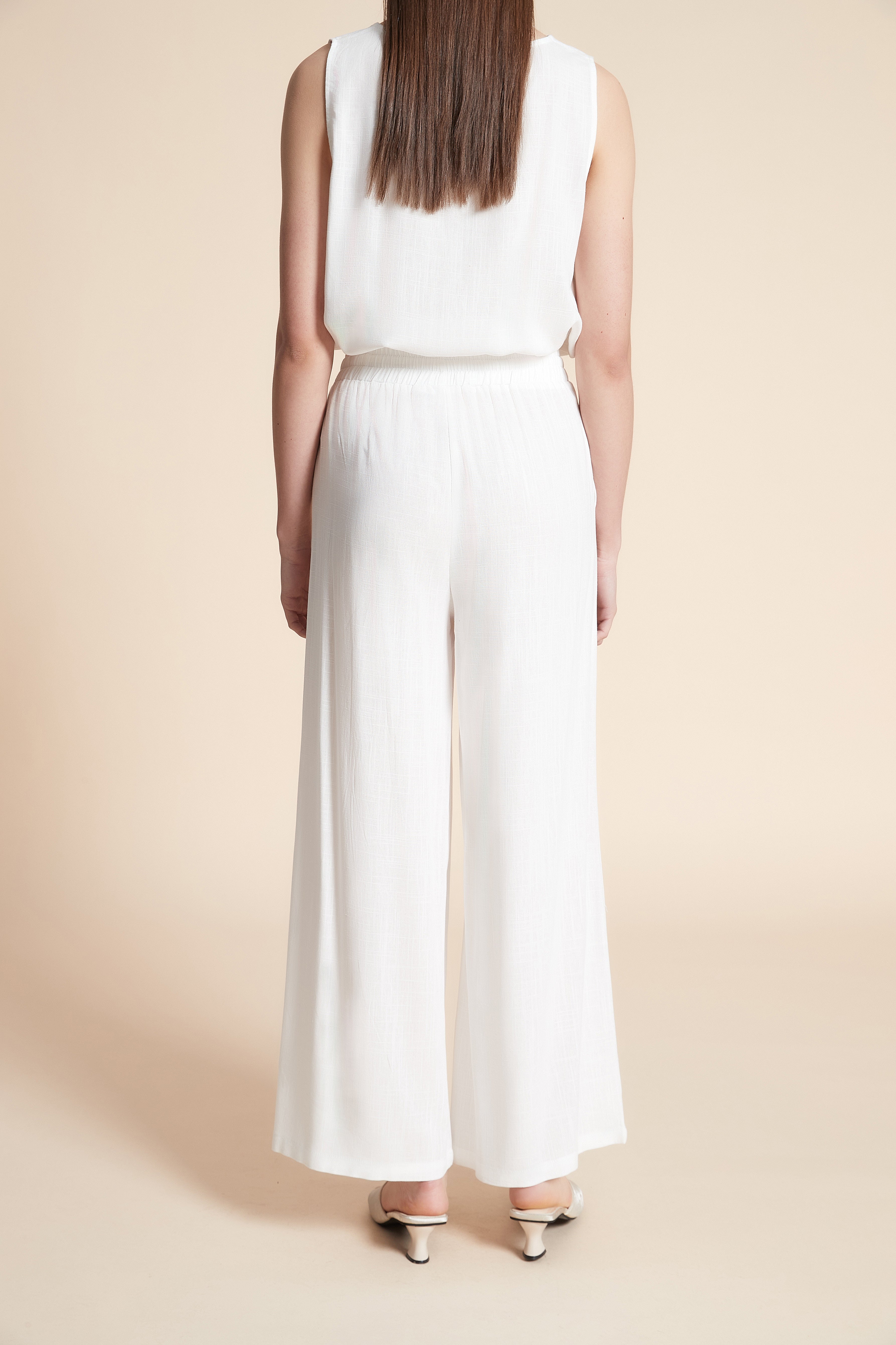 Wide Plain Long Pants