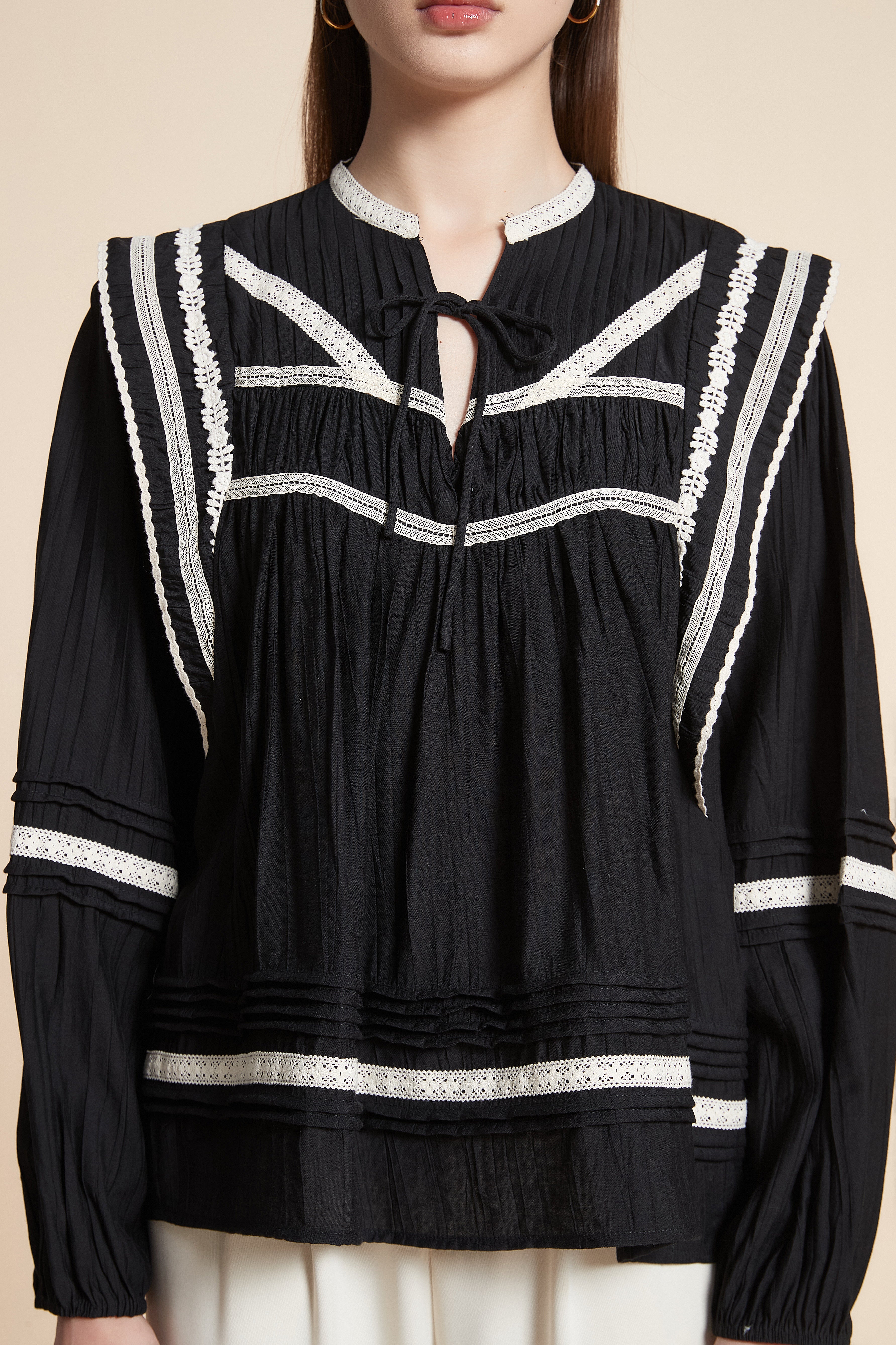 Long Sleeve Mid-Length Blouse