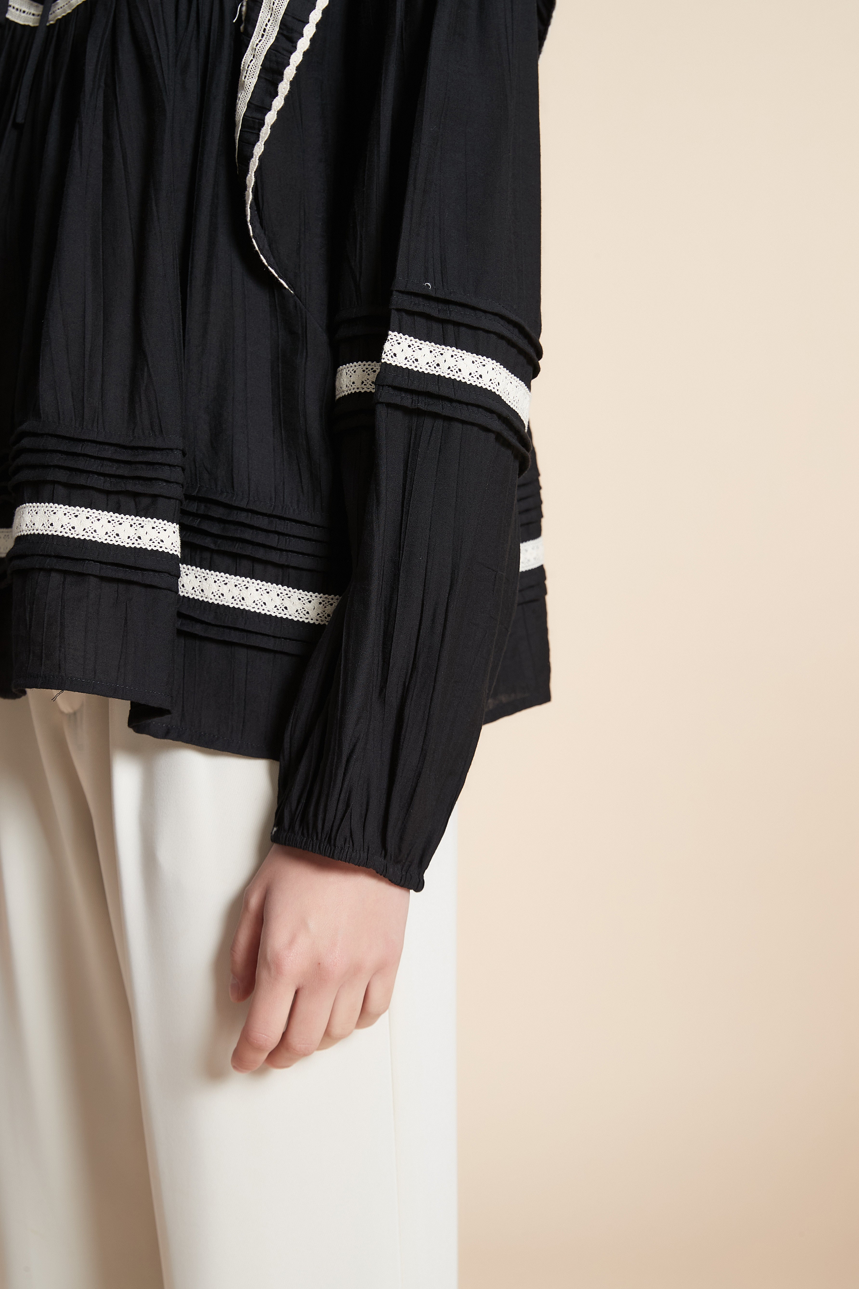 Long Sleeve Mid-Length Blouse