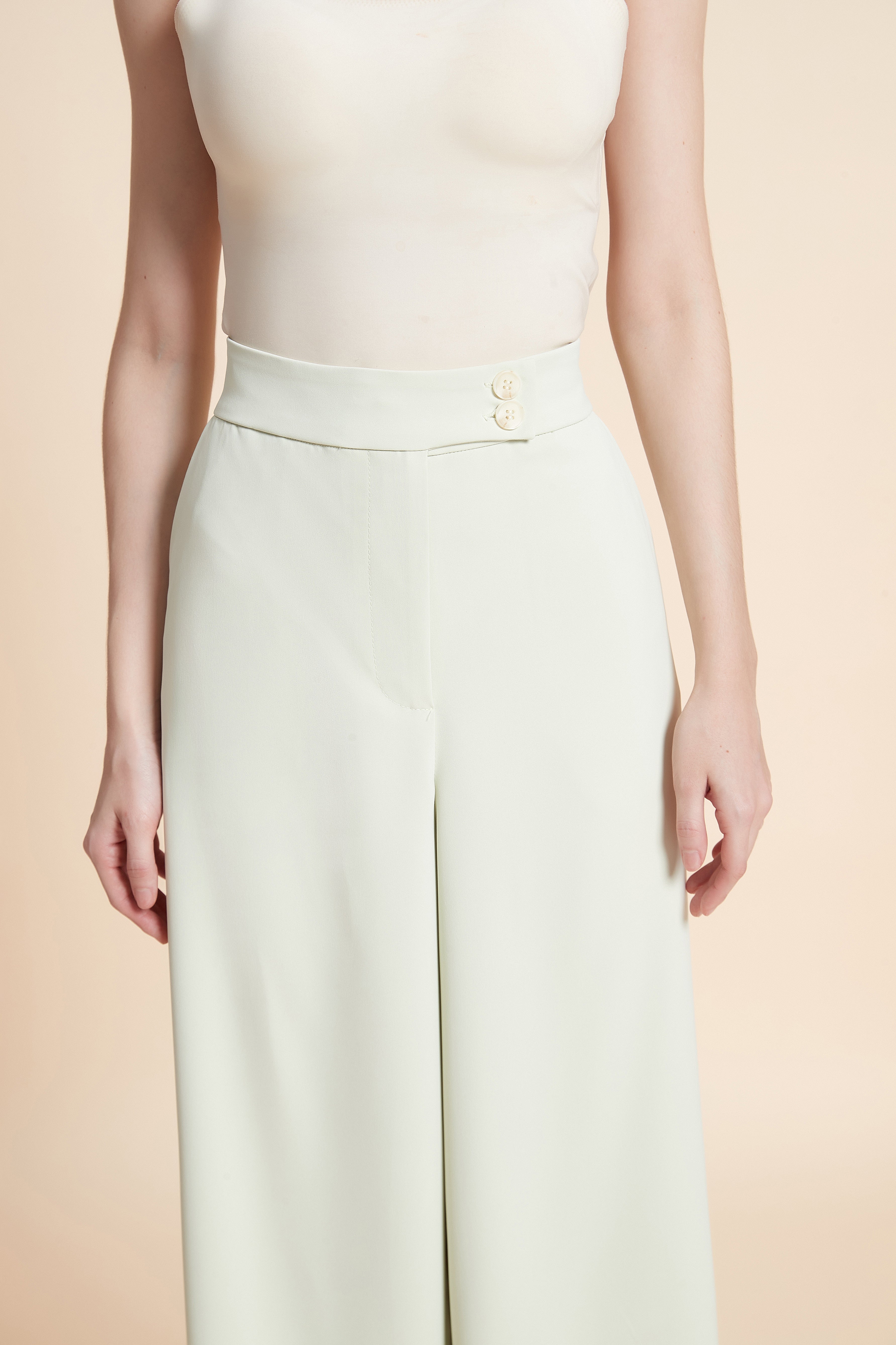 High-waist wide-leg pants