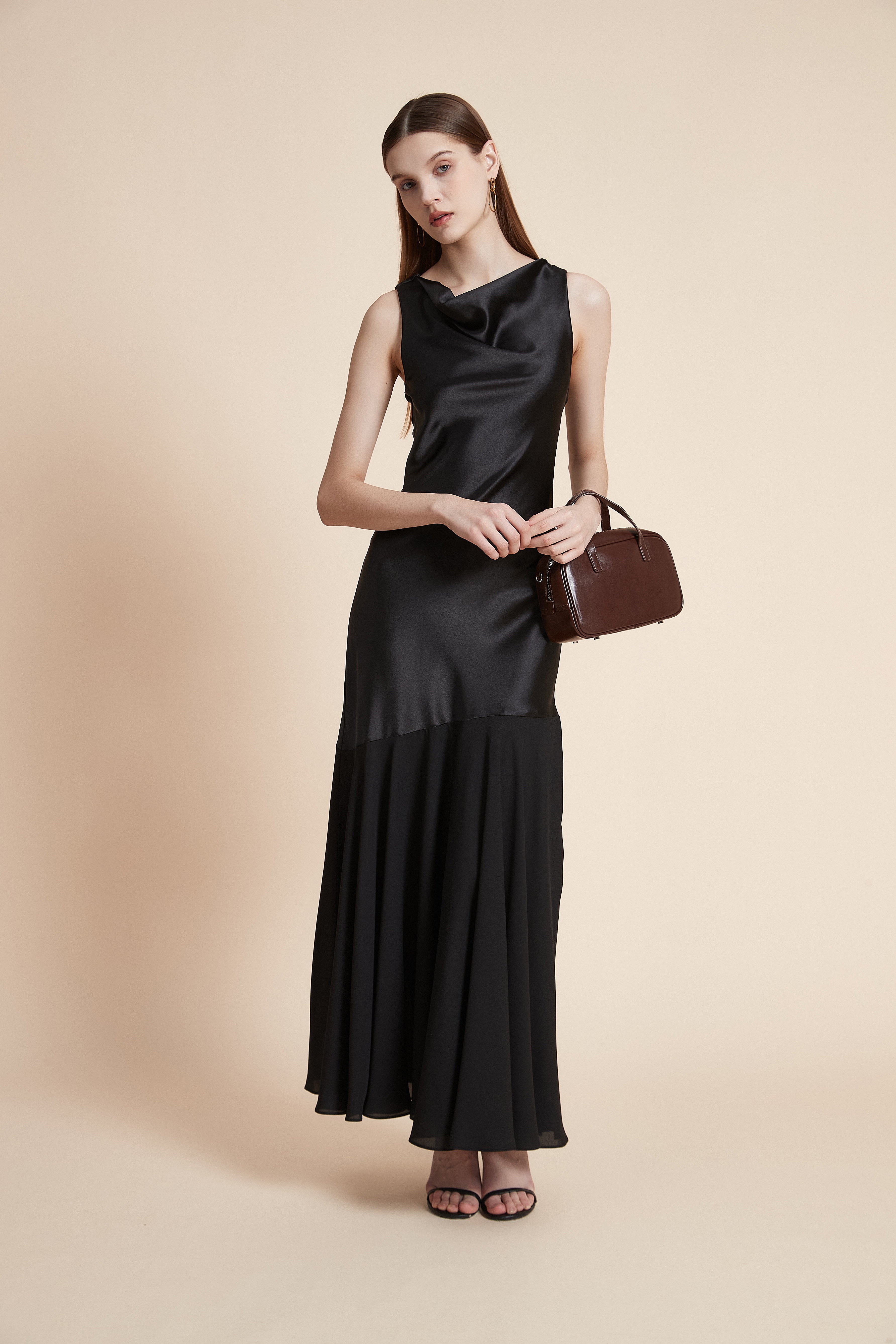 Sleeveless Plain Maxi Dress