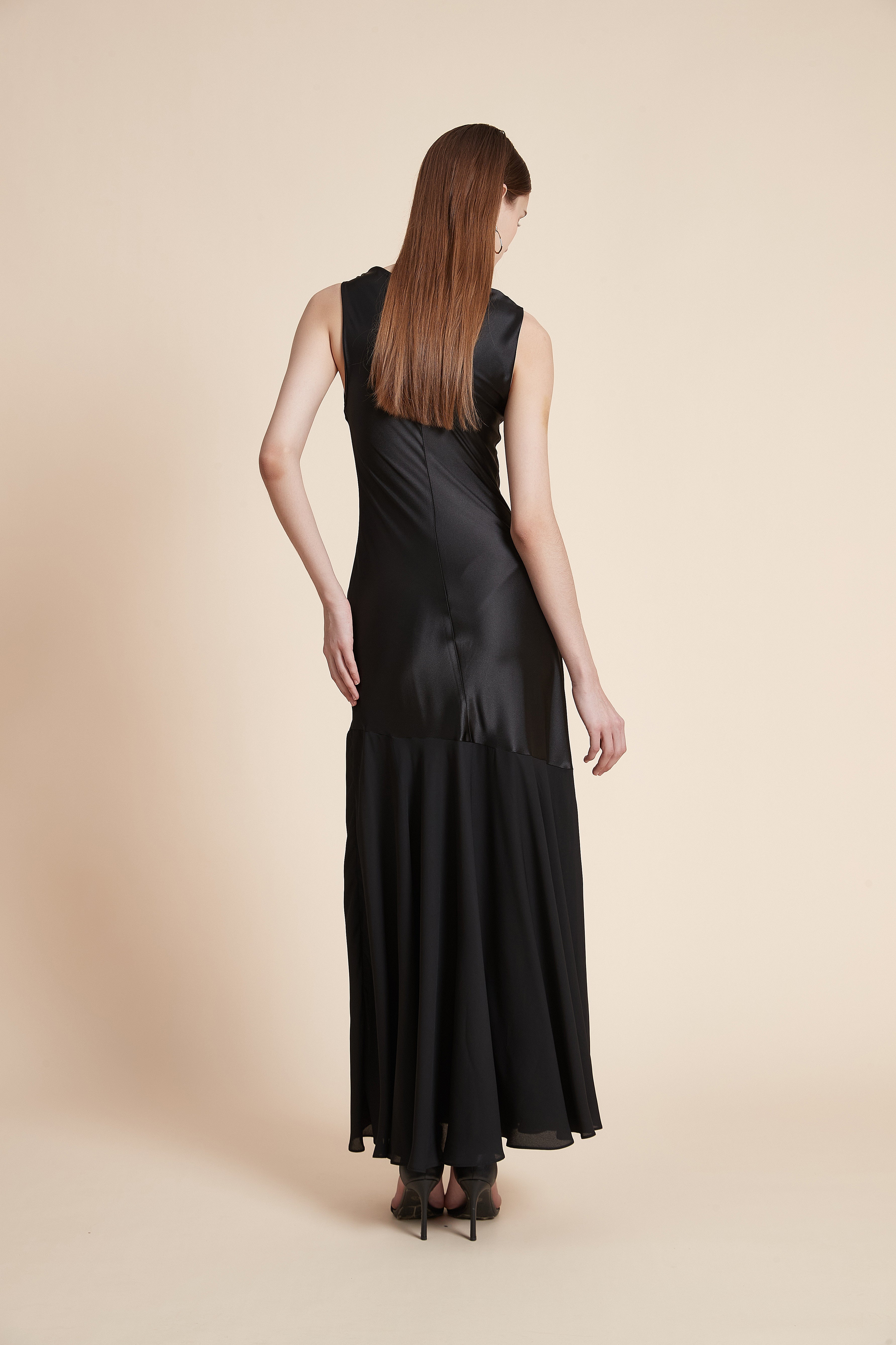 Sleeveless Plain Maxi Dress