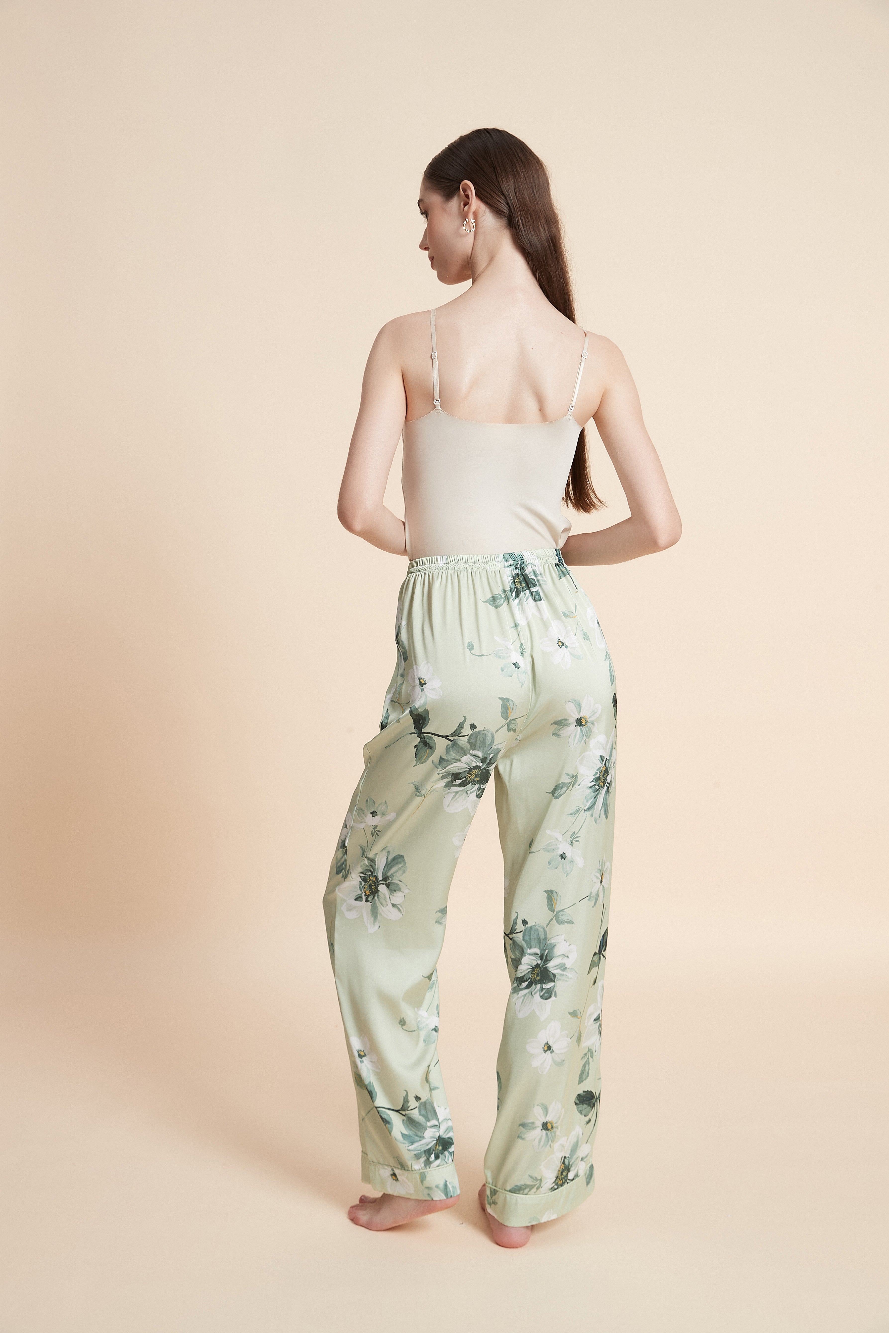 Long floral pajama pants