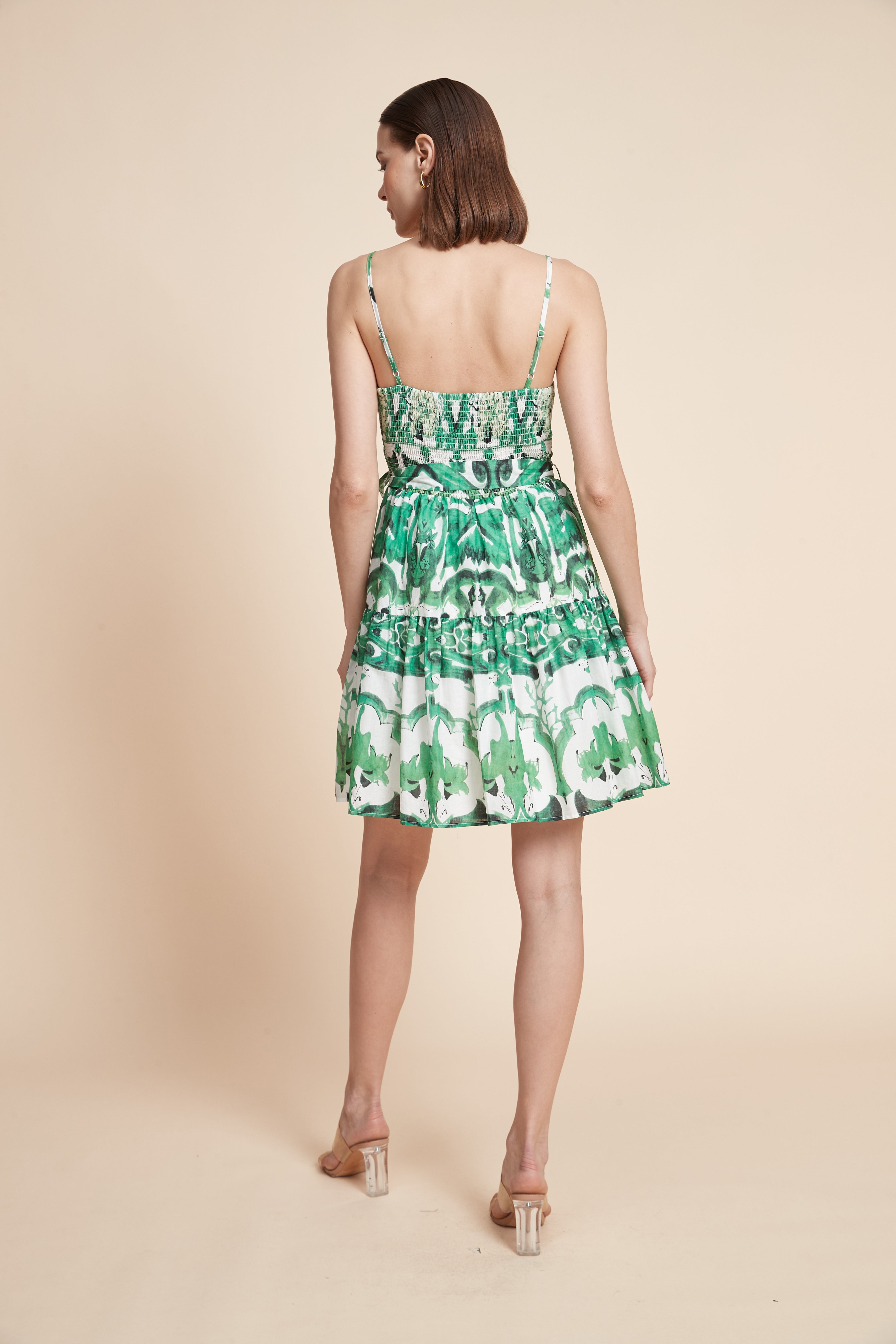 Short Floral Strapless Dress