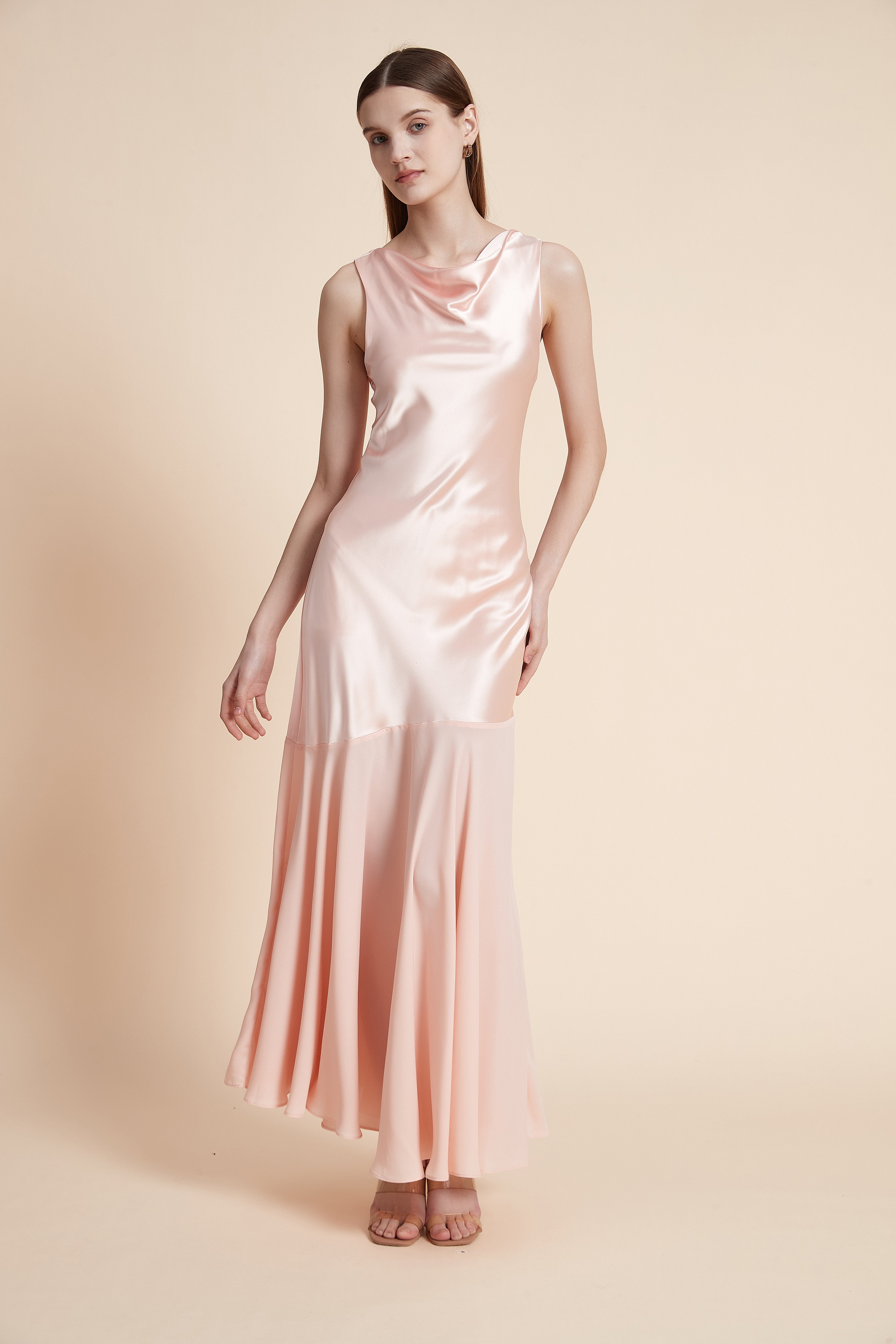 Sleeveless Plain Maxi Dress