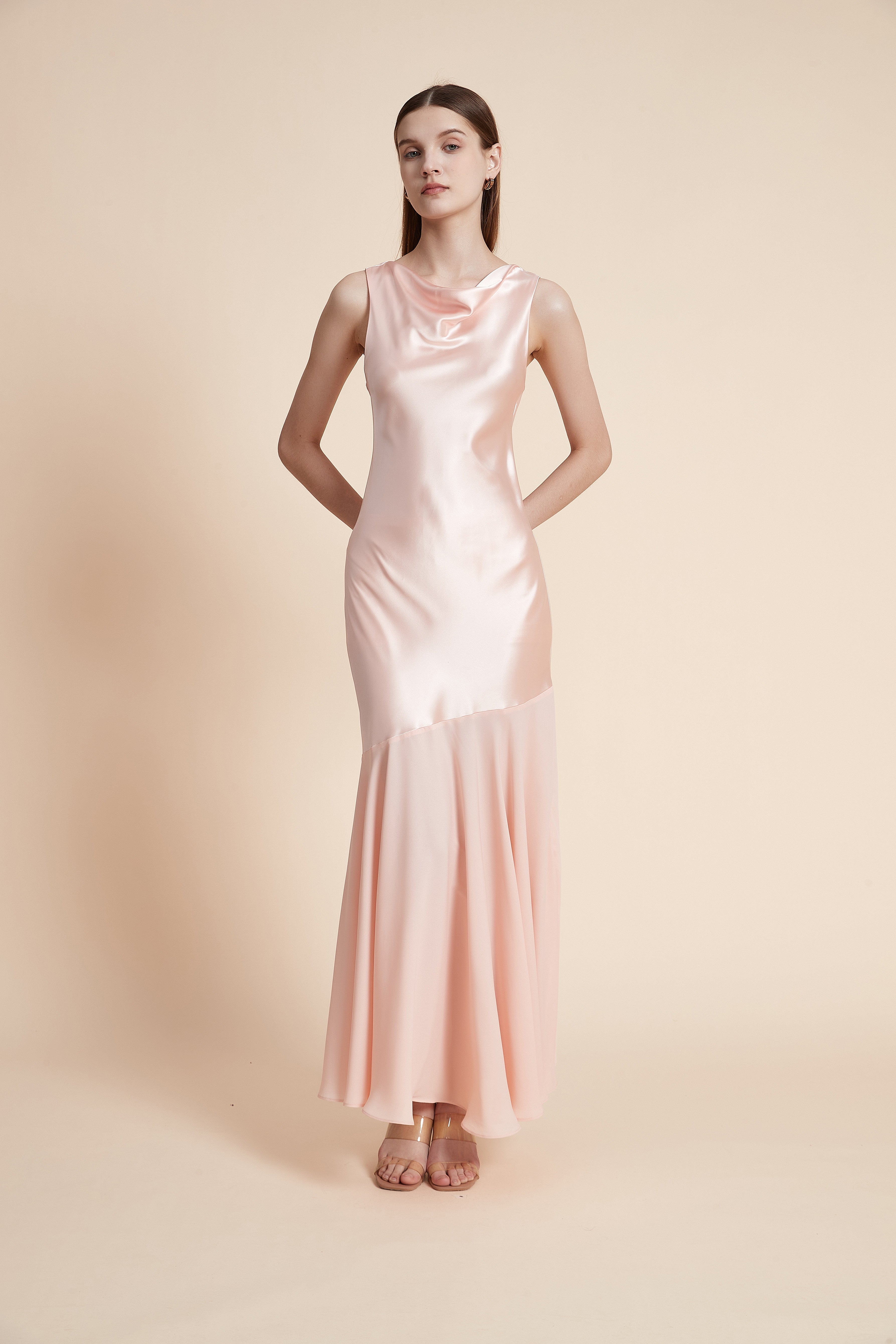 Sleeveless Plain Maxi Dress