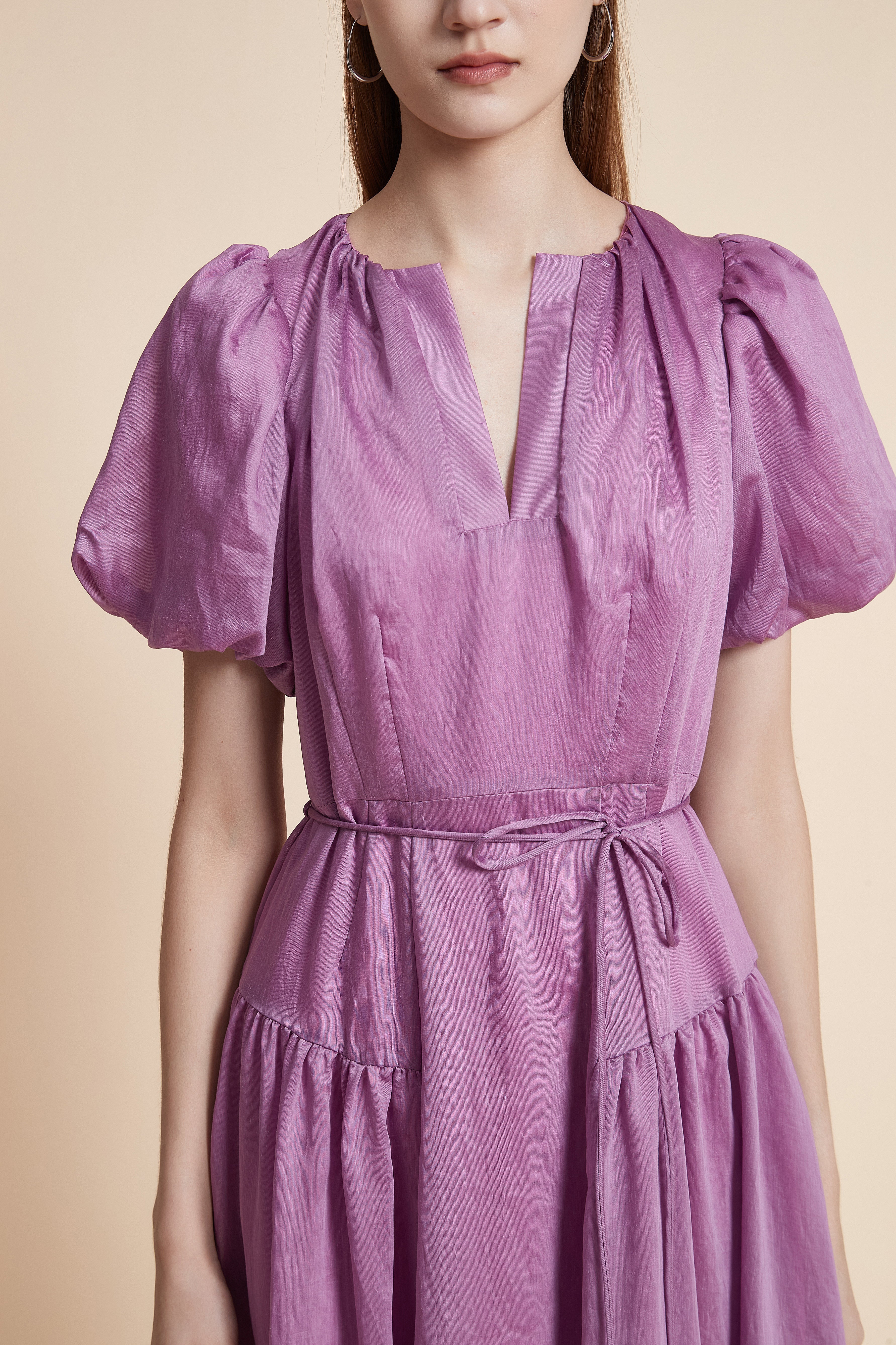 Plain Short Sleeve Maxi Dress