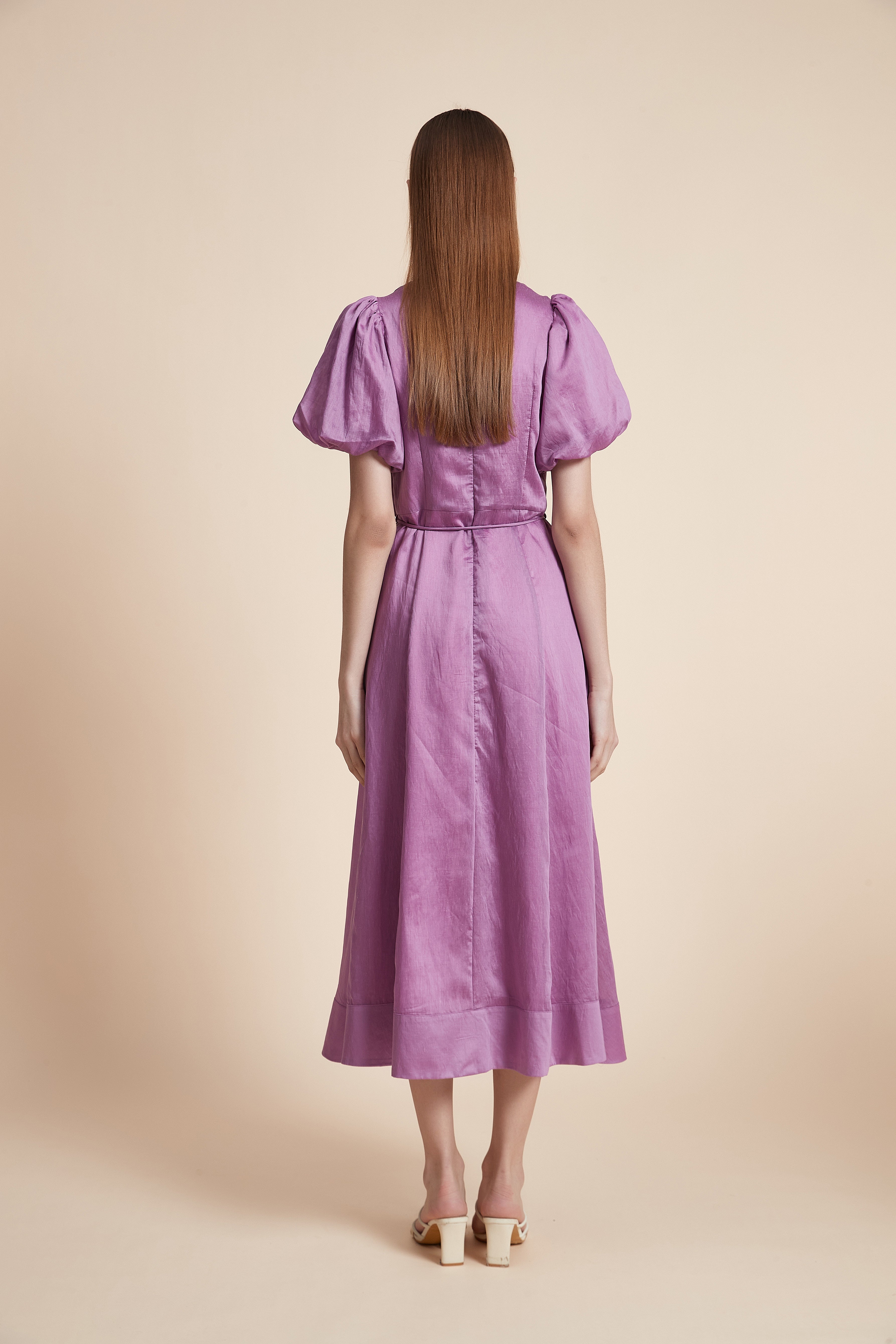 Plain Short Sleeve Maxi Dress