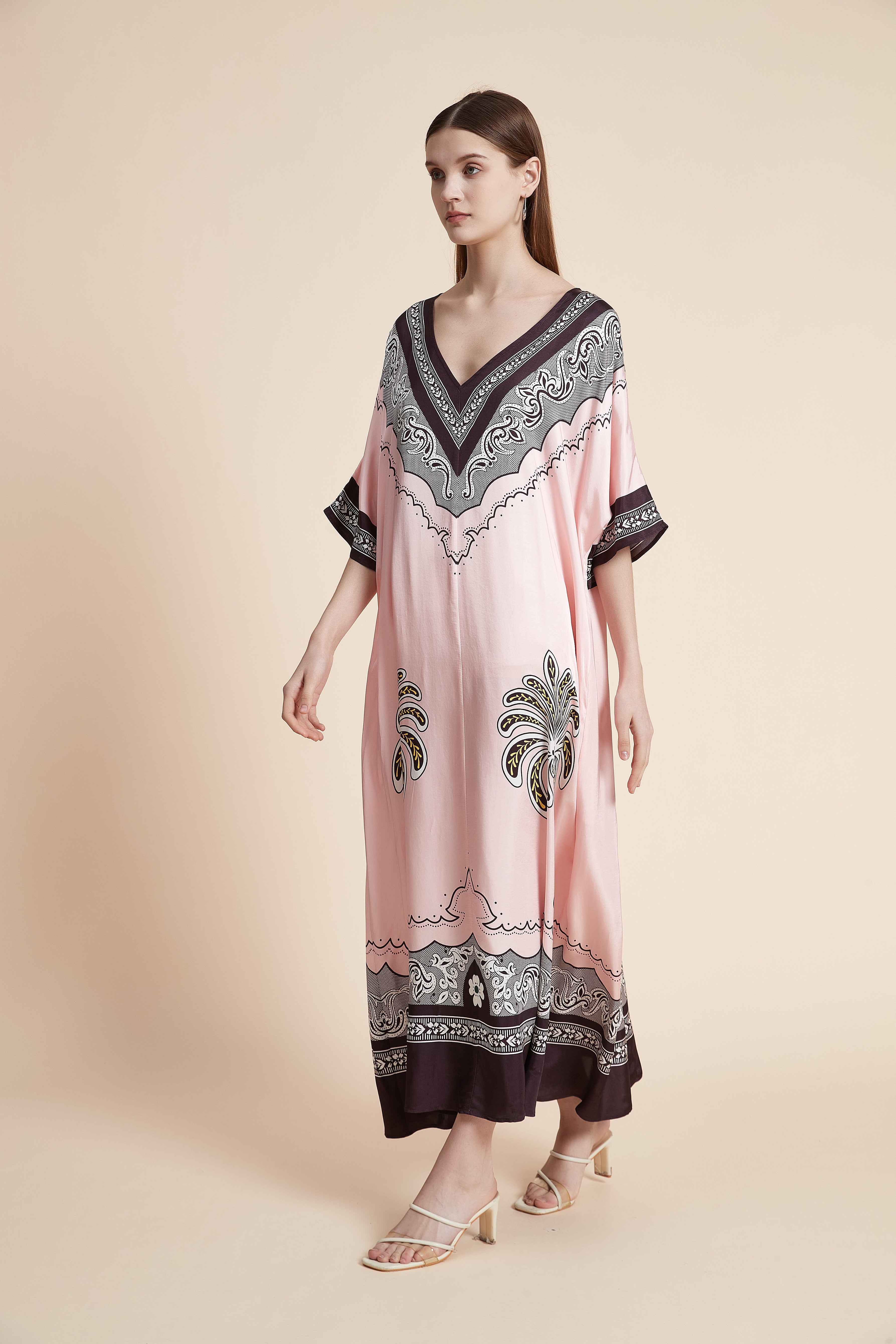 فستان قفطان ماكسي بلَش هيريتج