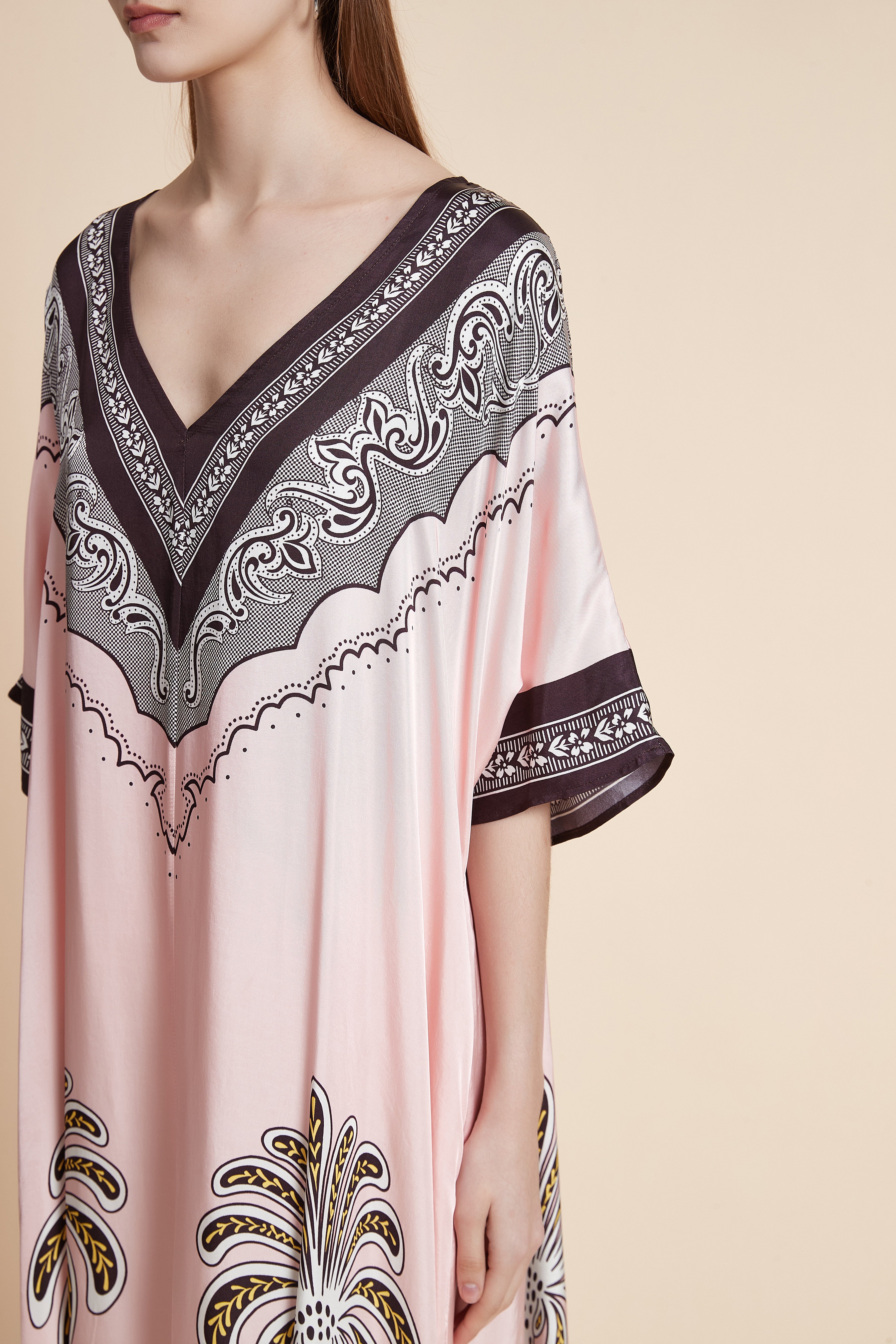 فستان قفطان ماكسي بلَش هيريتج