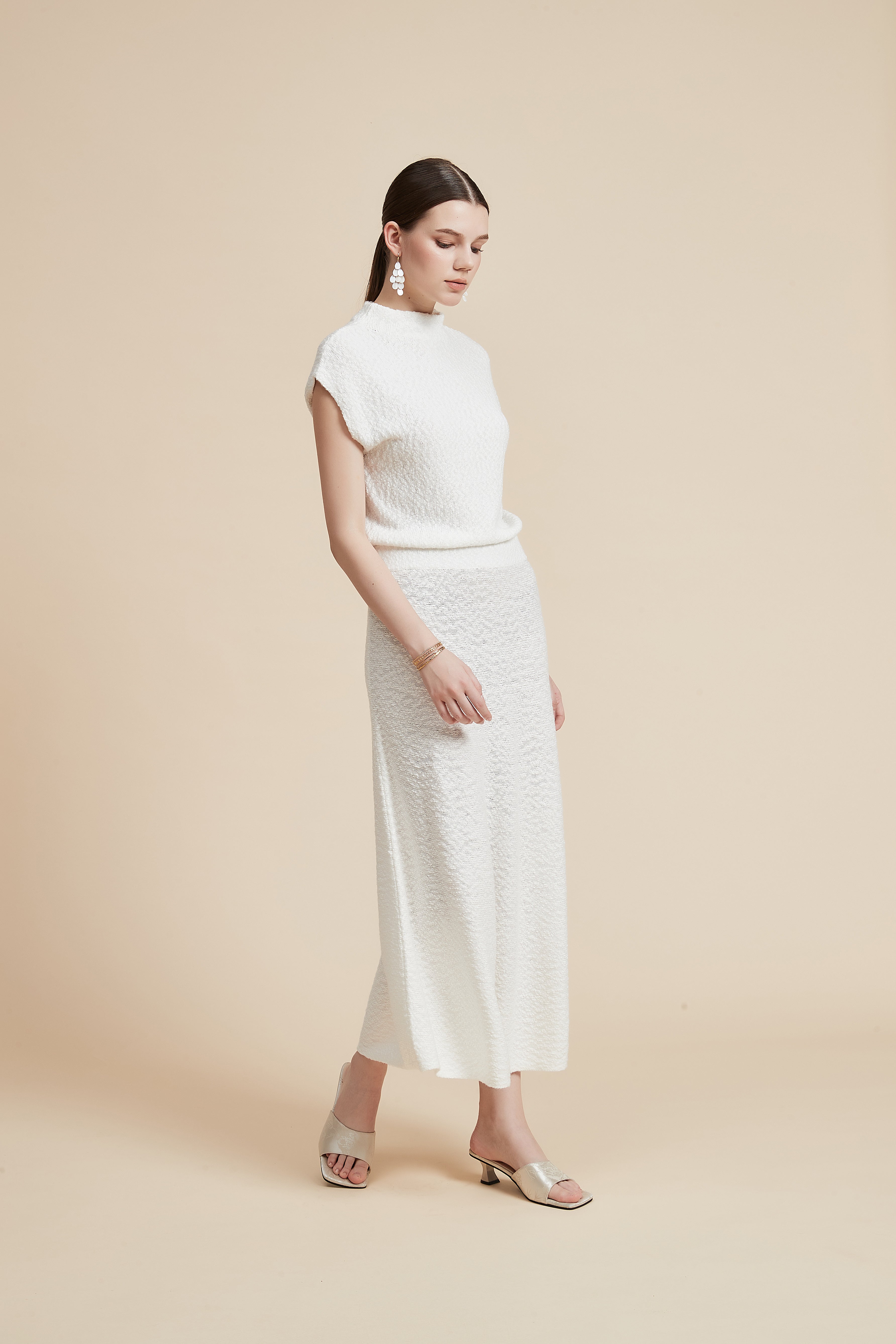 Solid Short Sleeve Midi Dress
