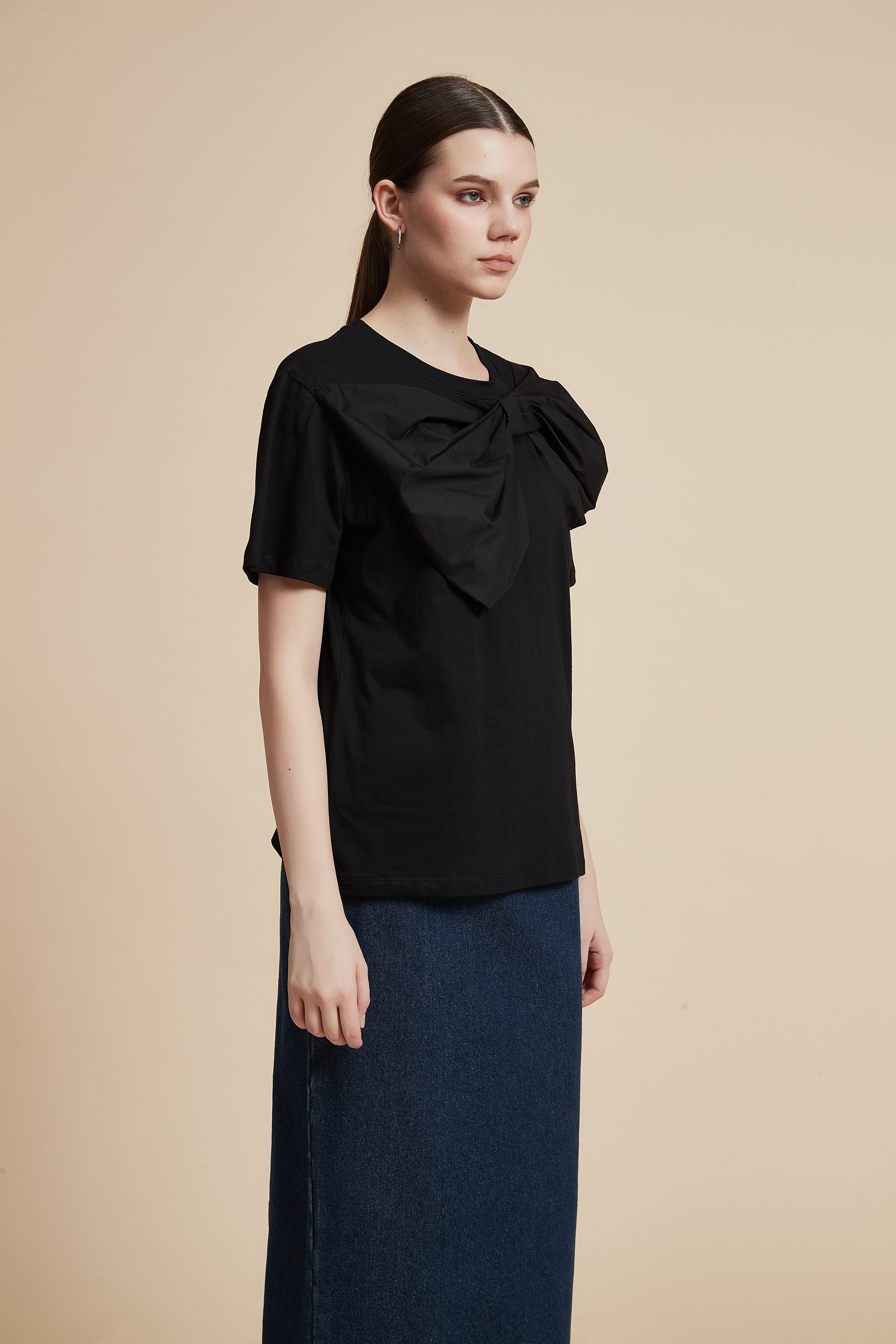 Solid Half Sleeve Blouse