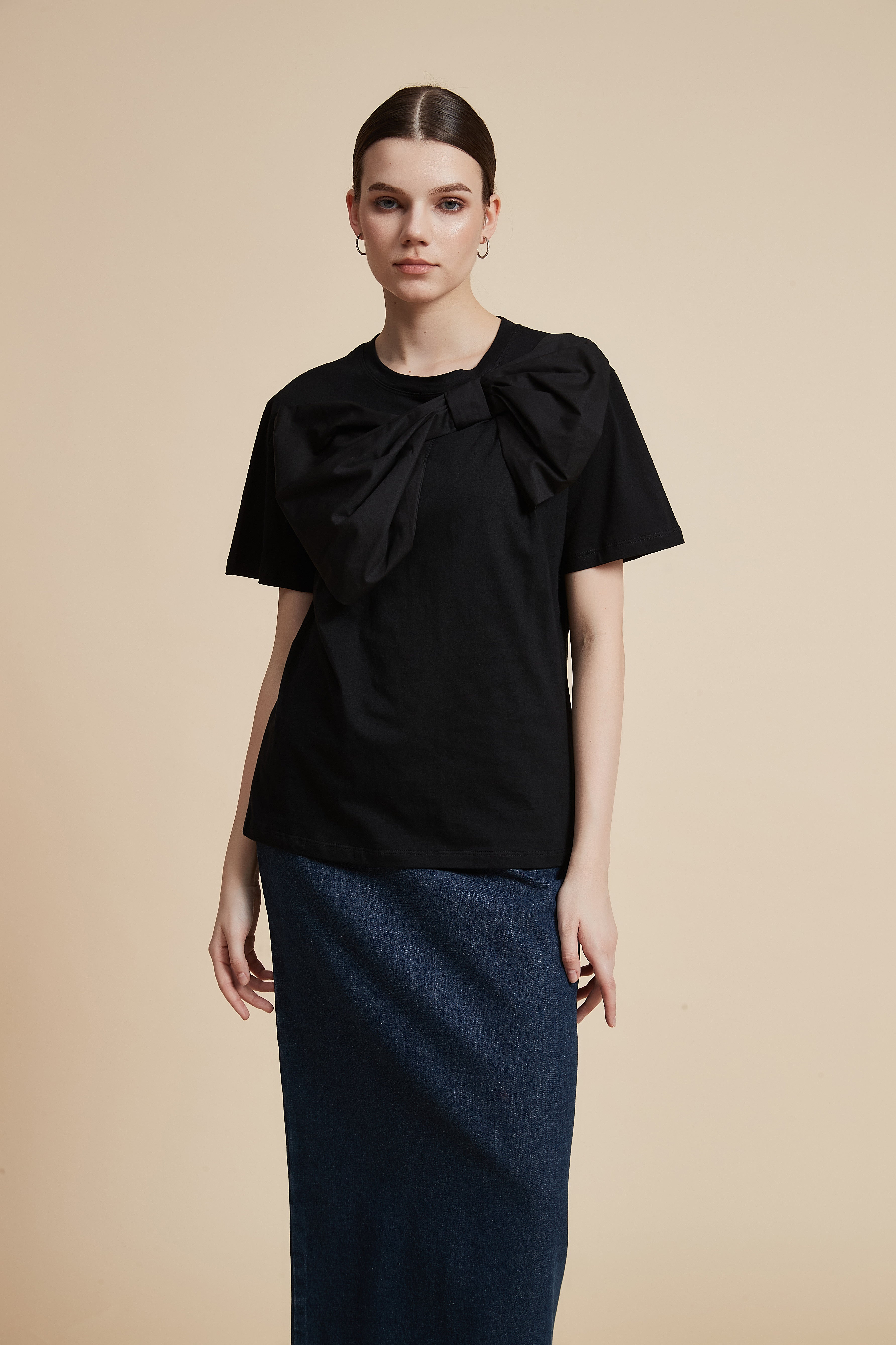 Solid Half Sleeve Blouse