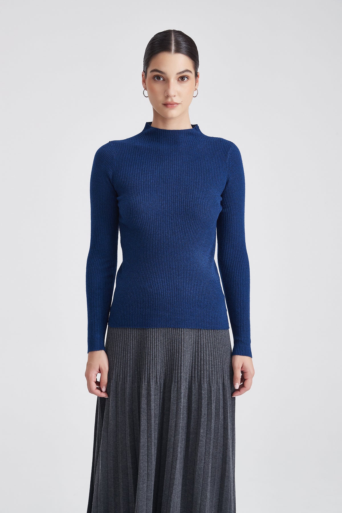 Winter High-Neck Top with Long Sleeves