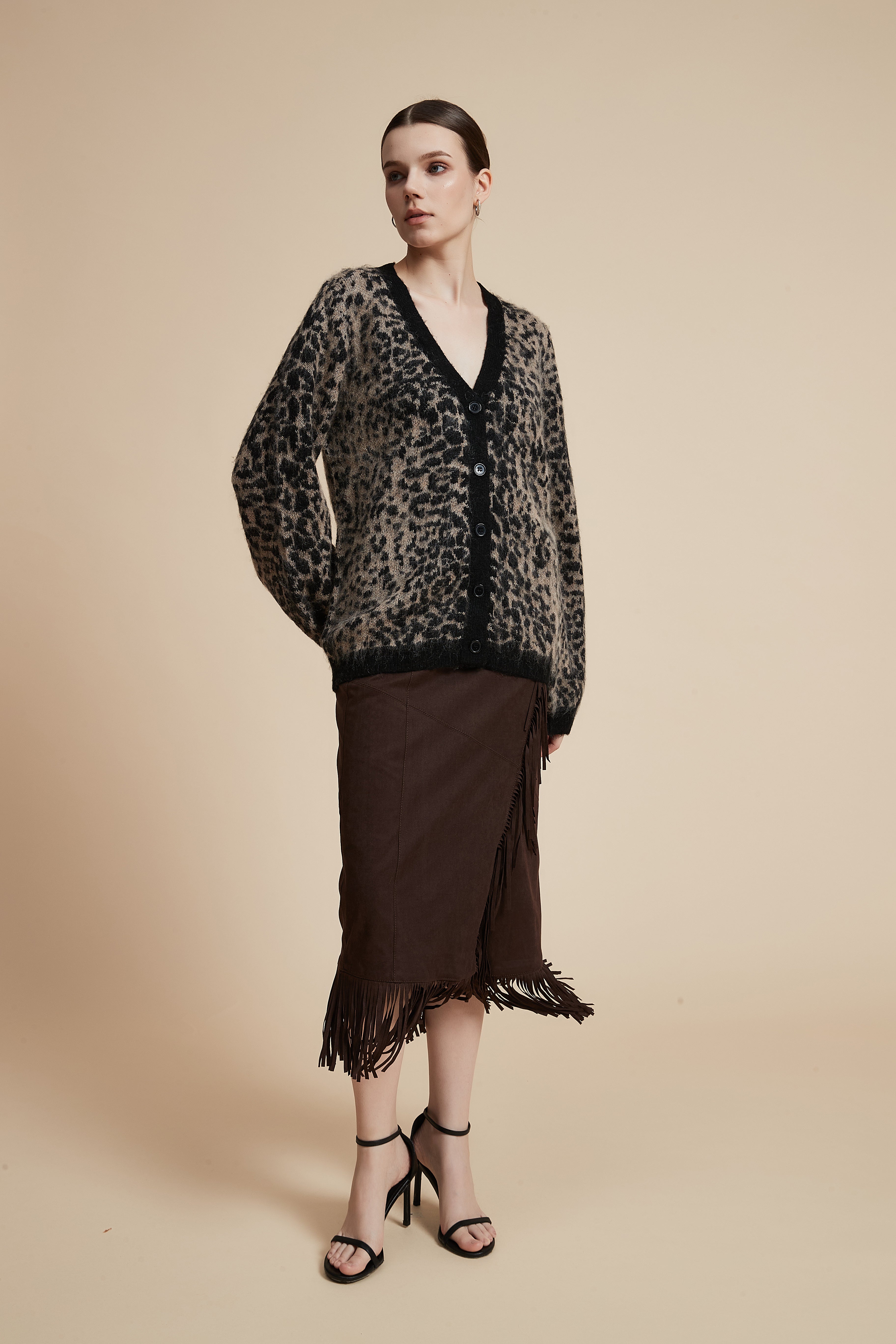 Leopard Print Long Sleeve Cardigan