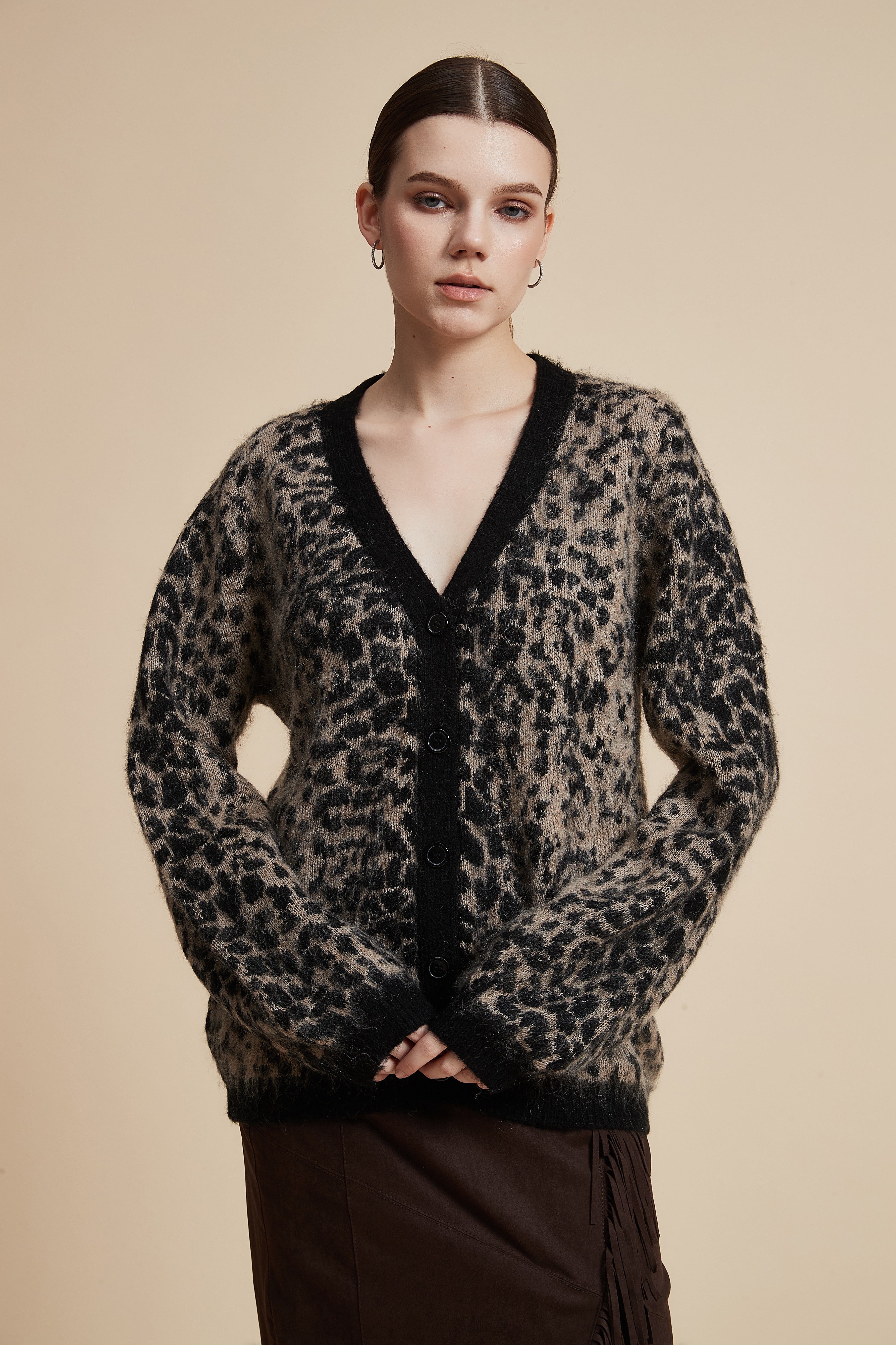 Leopard Print Long Sleeve Cardigan