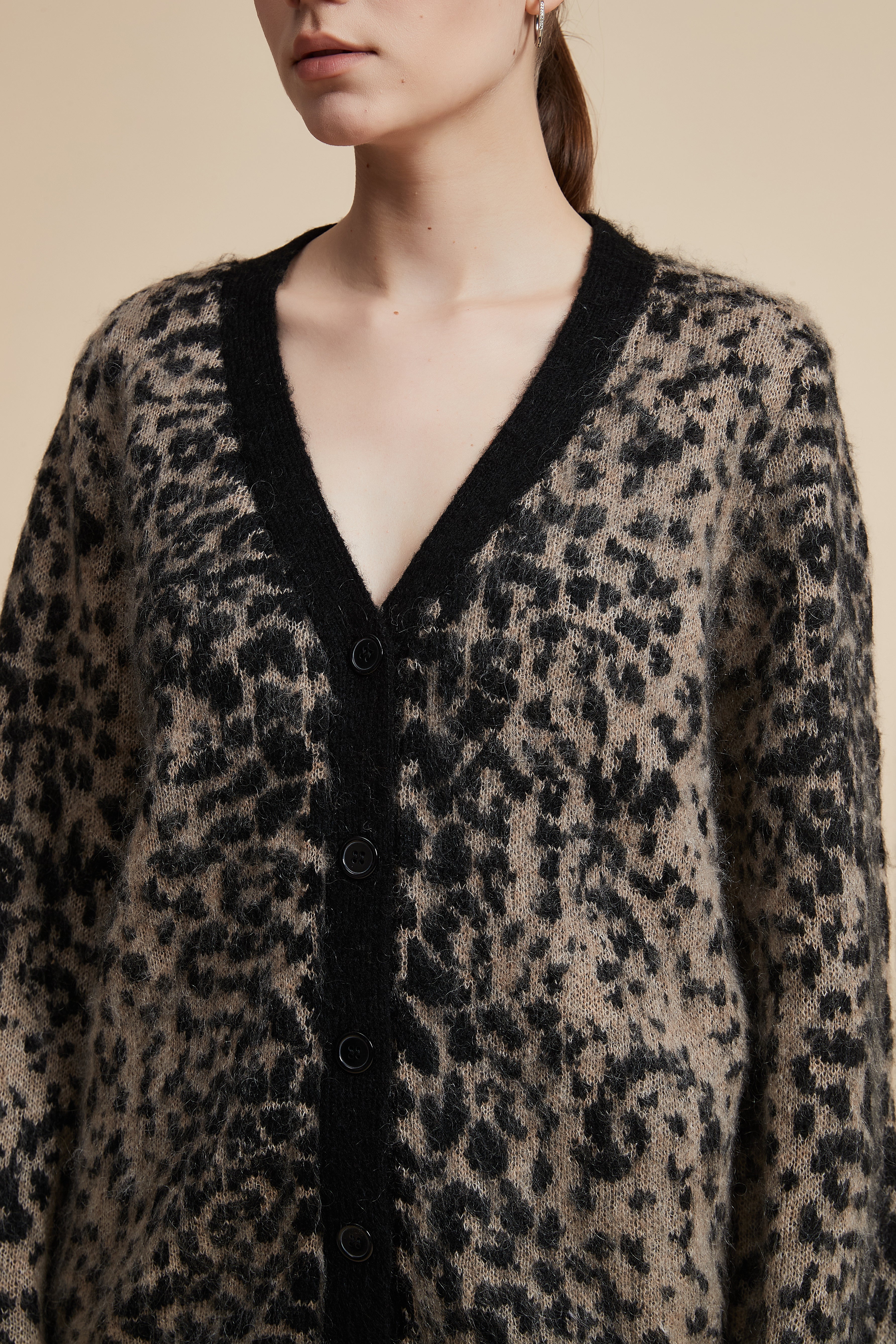 Leopard Print Long Sleeve Cardigan