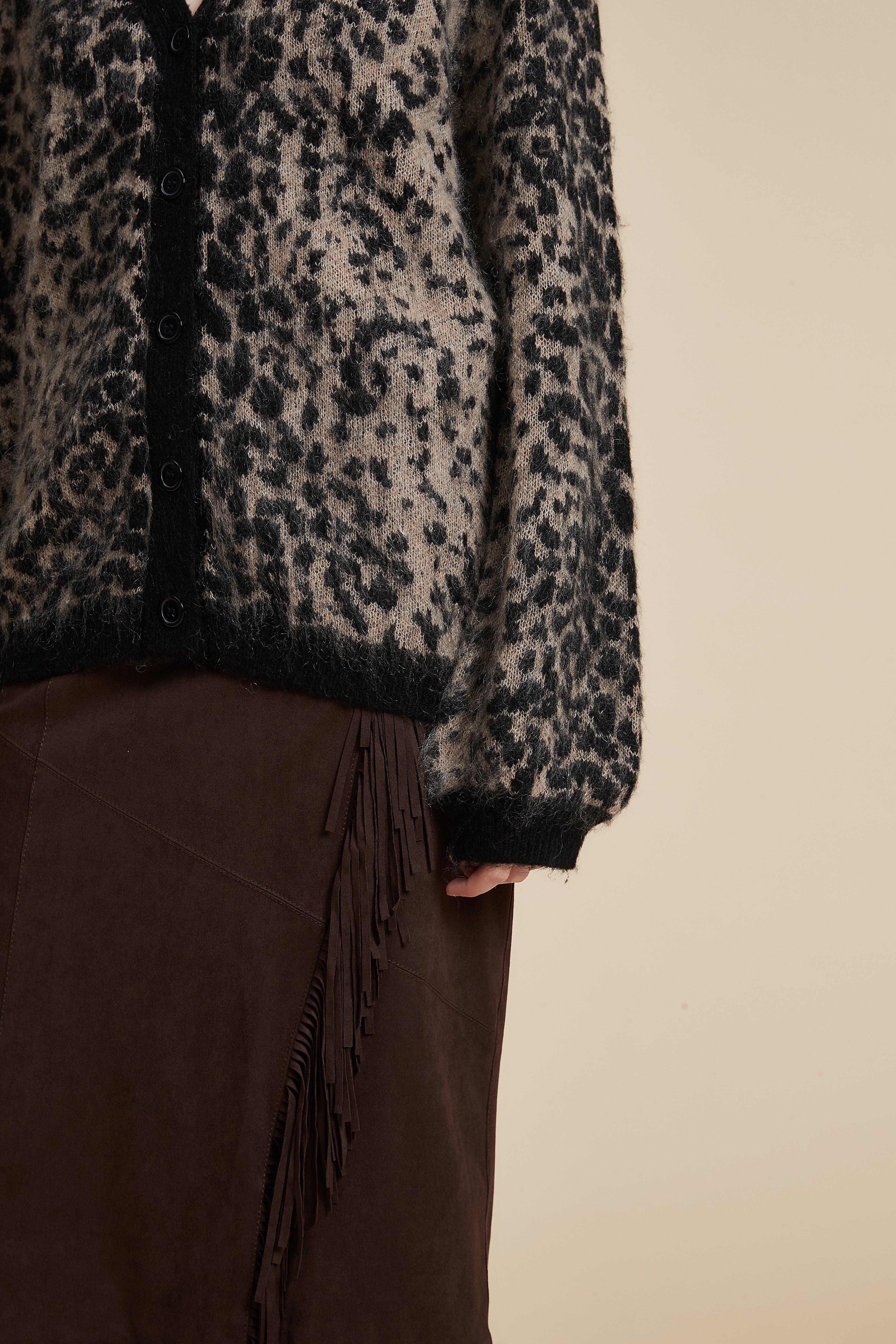 Leopard Print Long Sleeve Cardigan