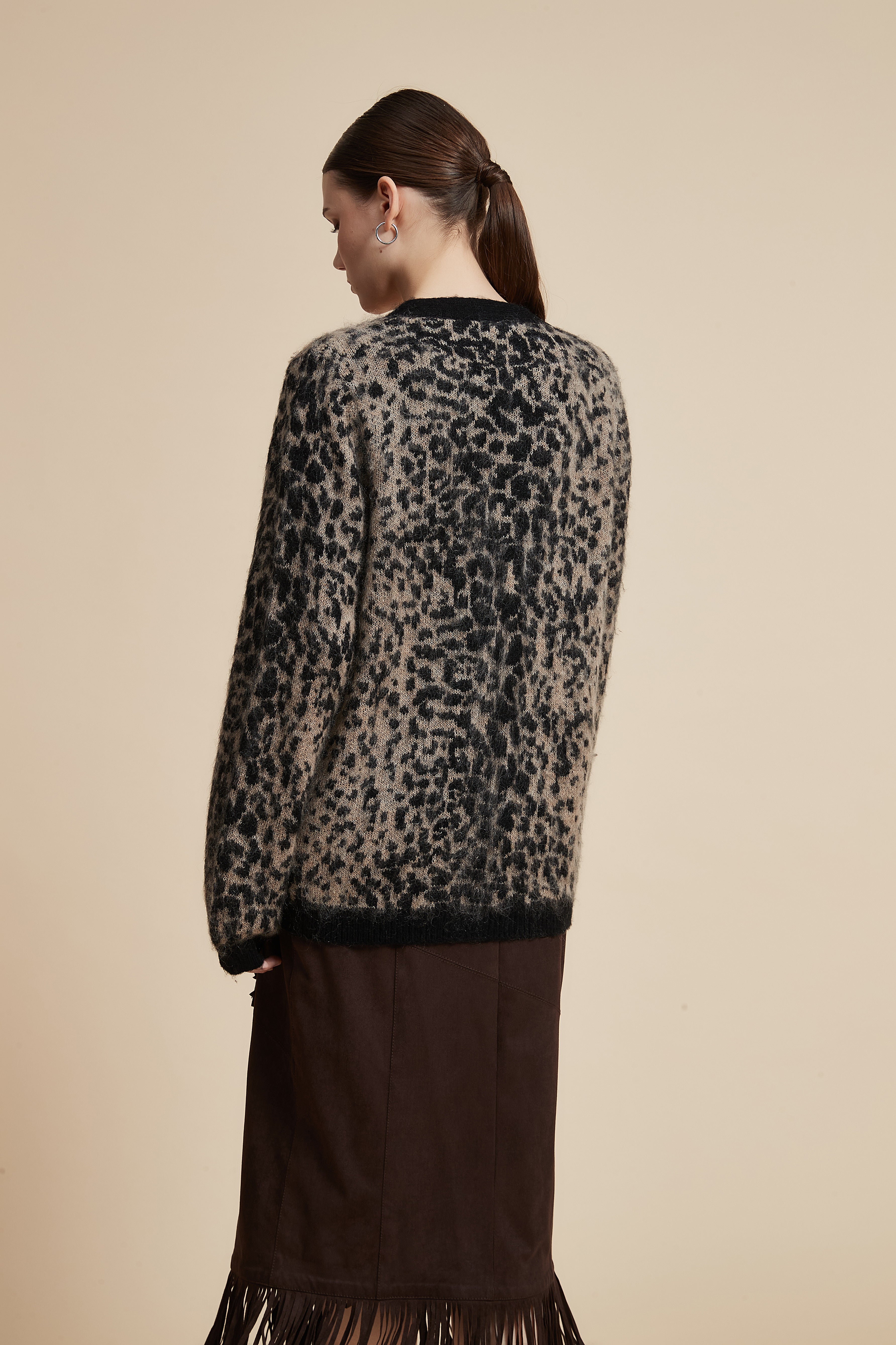 Leopard Print Long Sleeve Cardigan