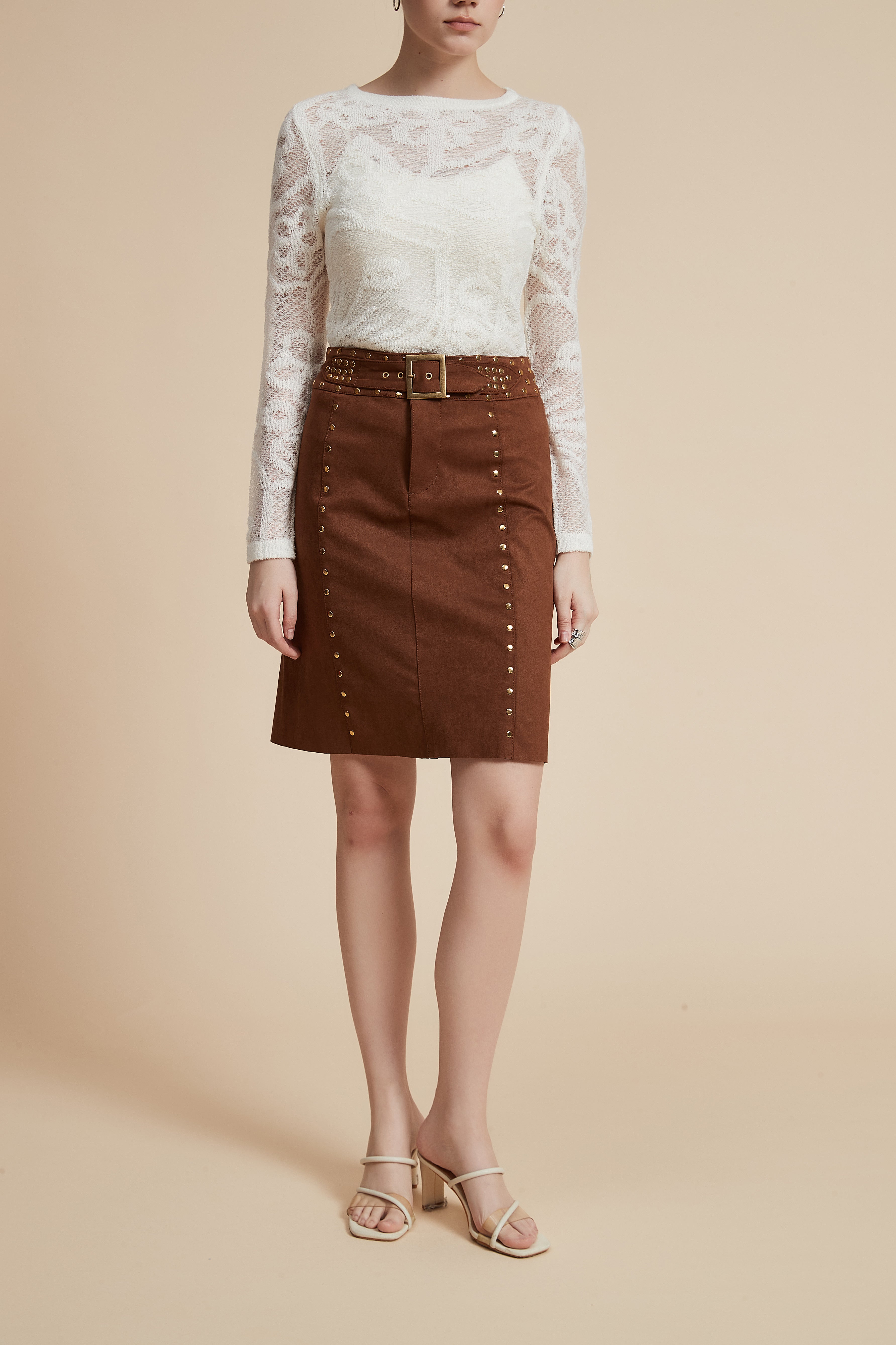 Embellished Mini Skirt