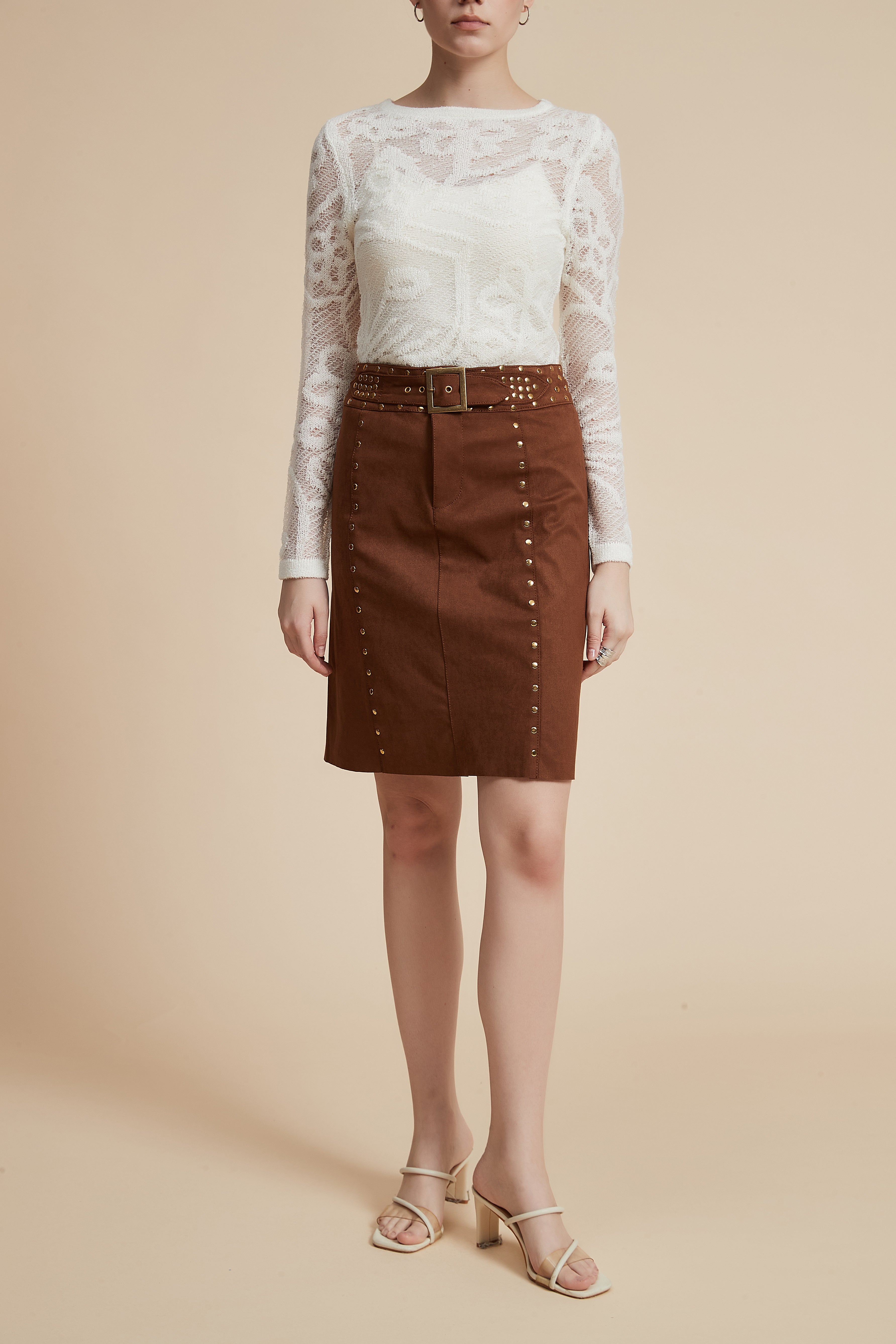 Embellished Mini Skirt