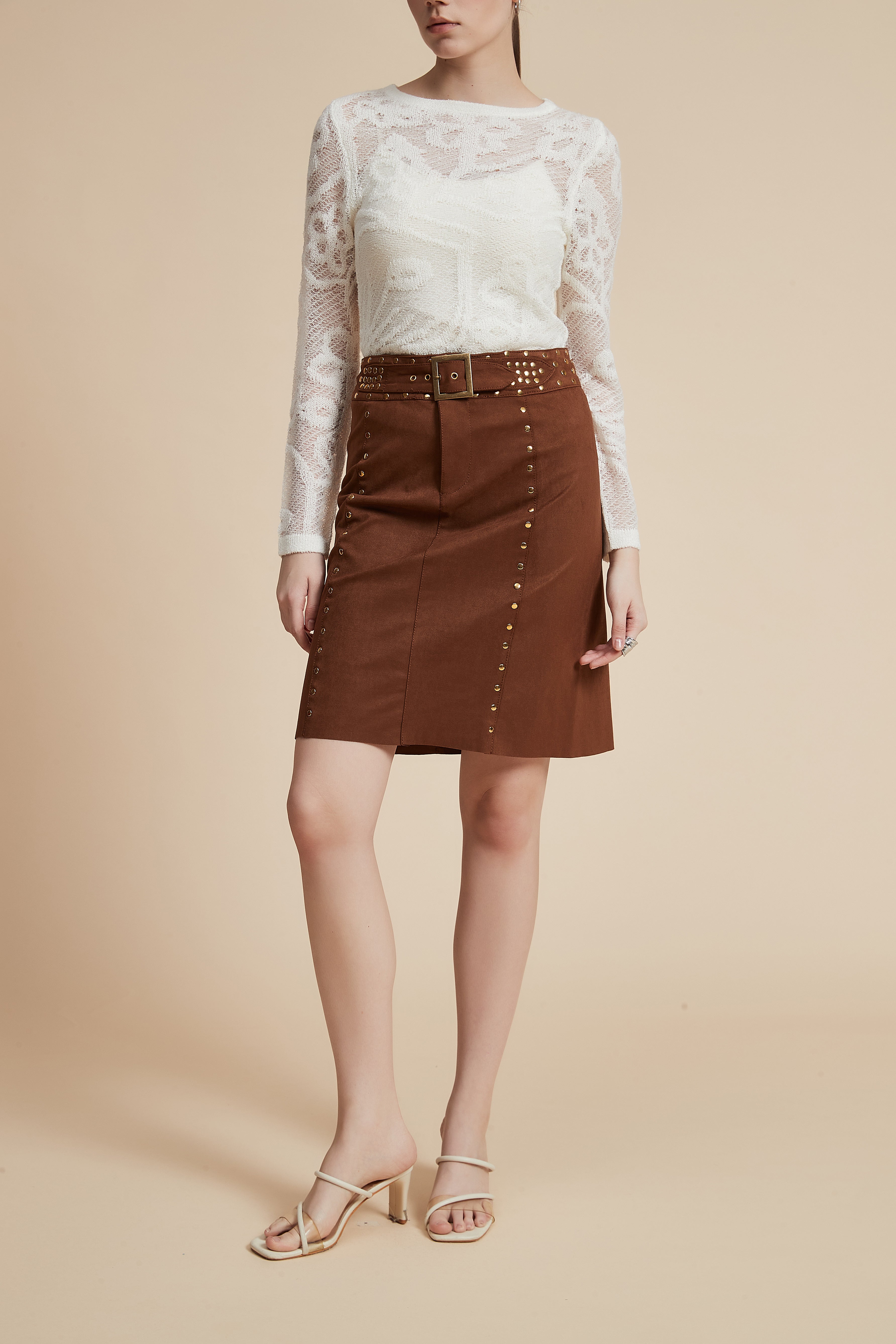 Embellished Mini Skirt