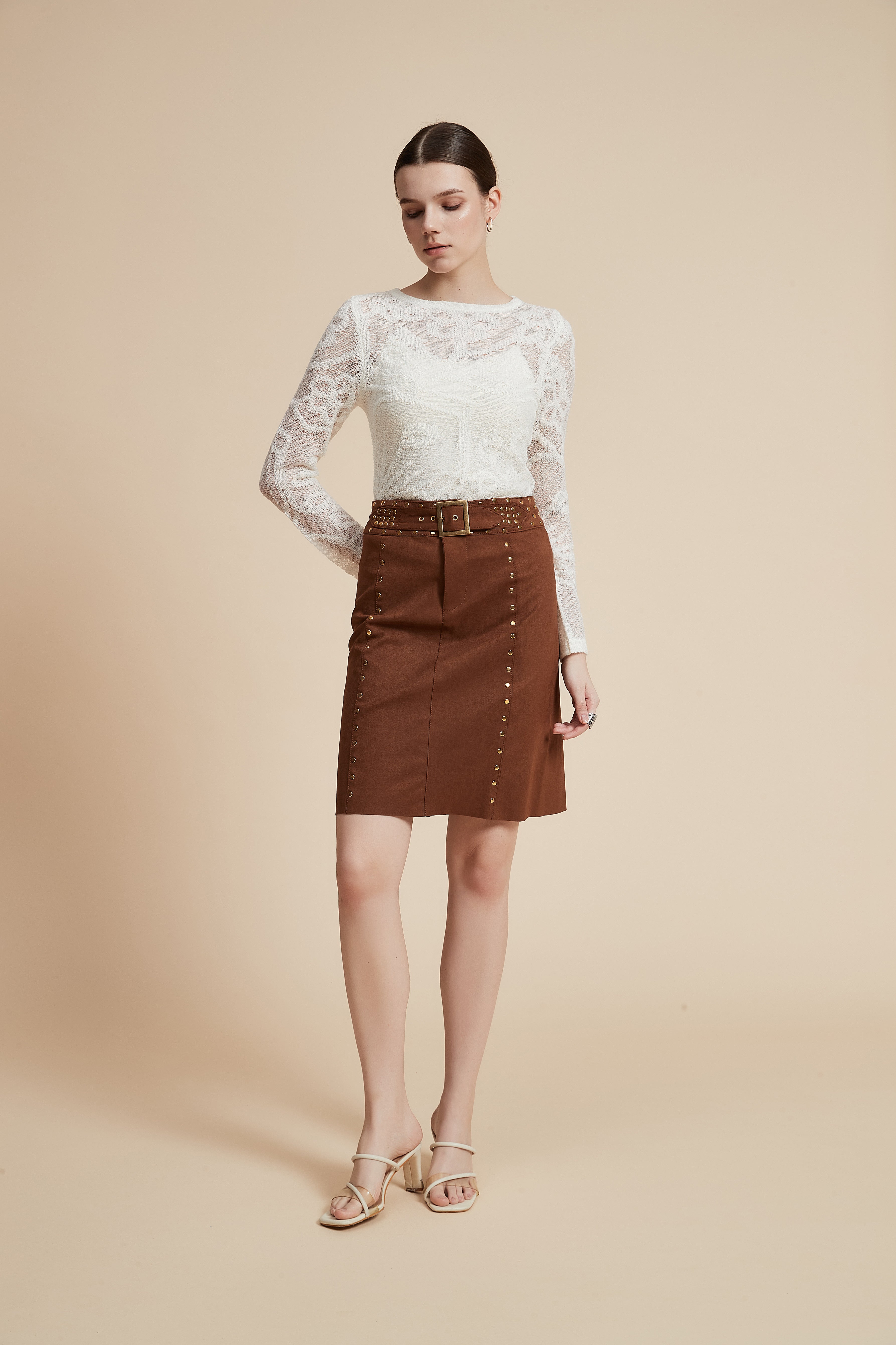 Embellished Mini Skirt