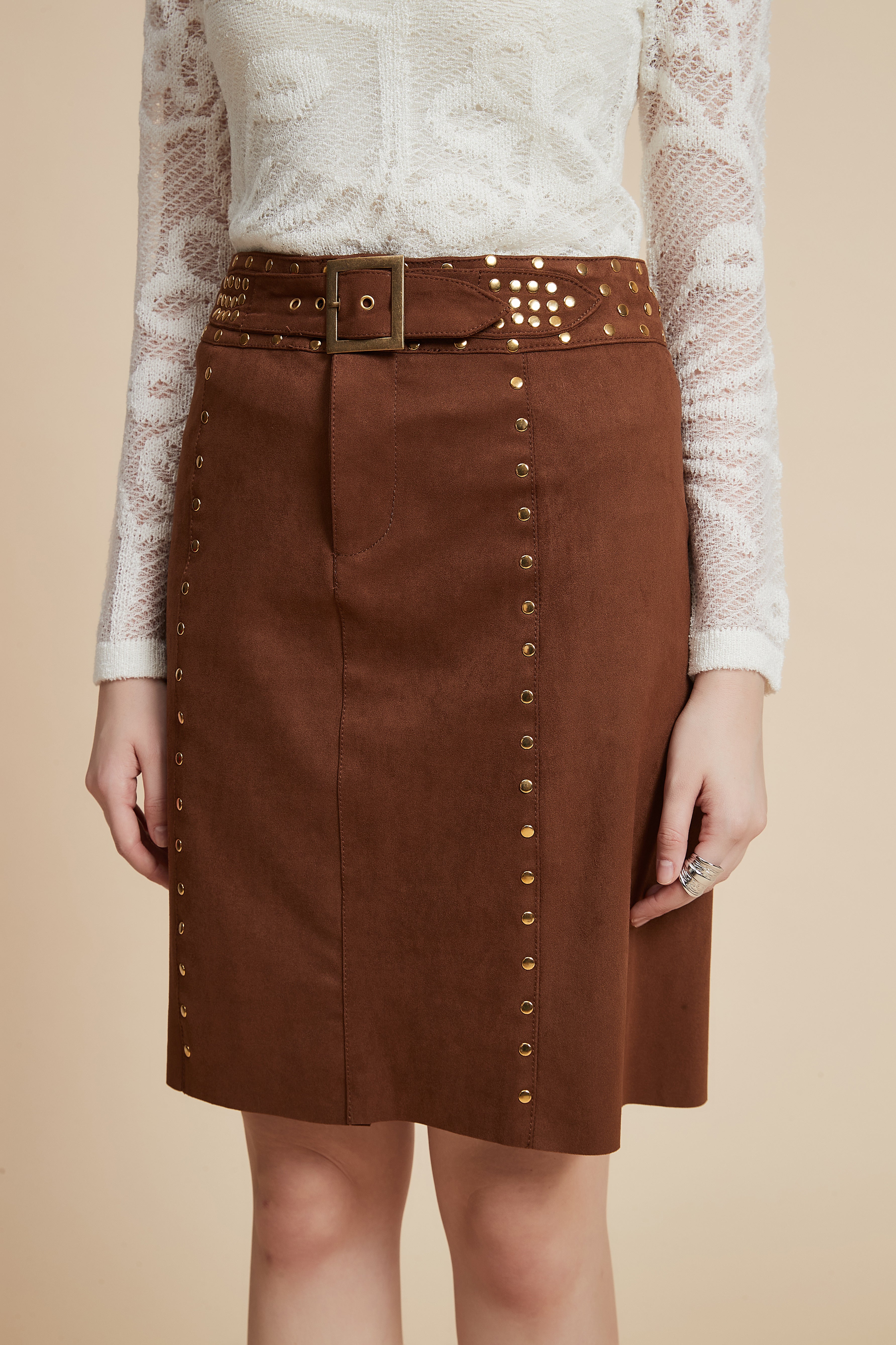 Embellished Mini Skirt