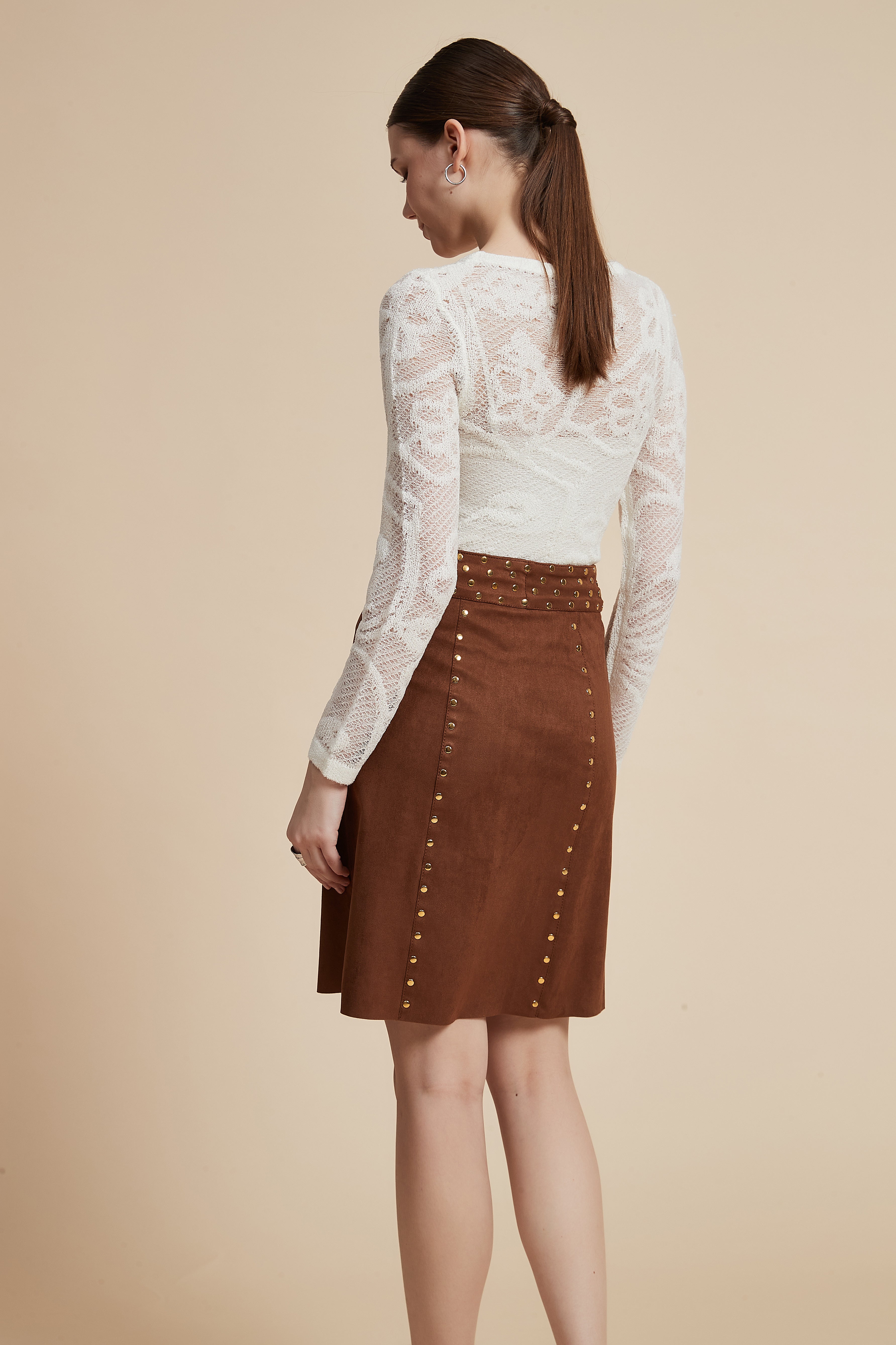 Embellished Mini Skirt
