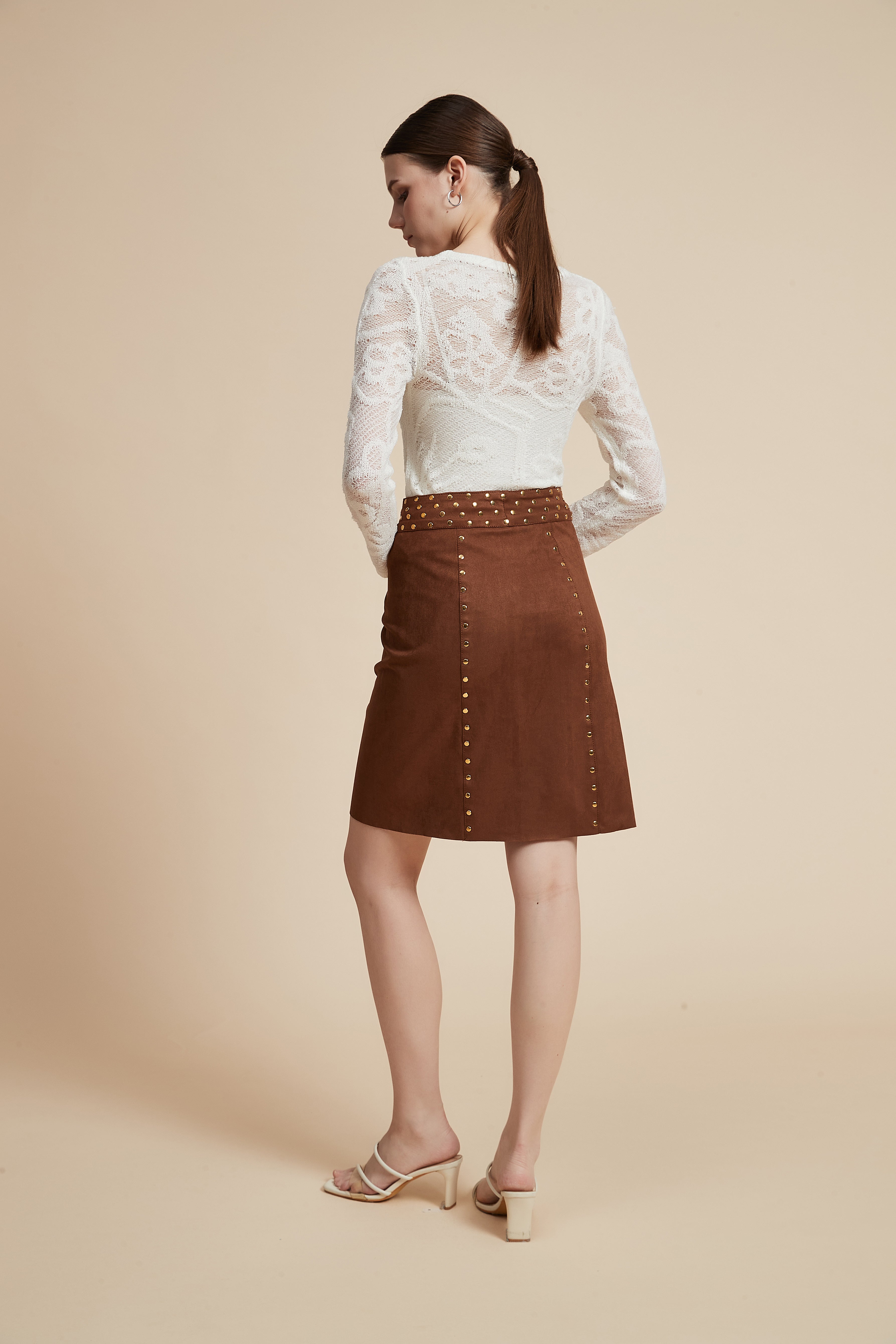 Embellished Mini Skirt