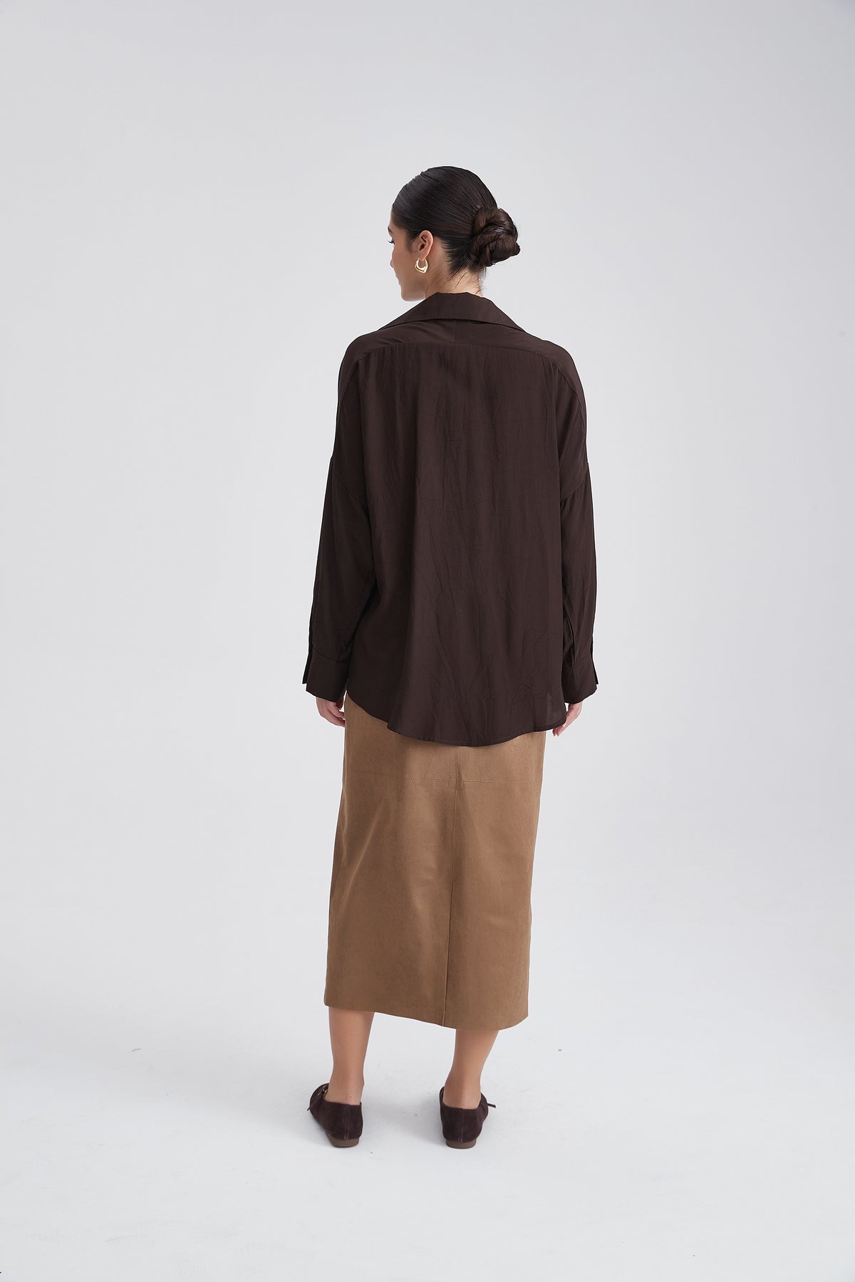 Waist-Length Long-Sleeve Blouse
