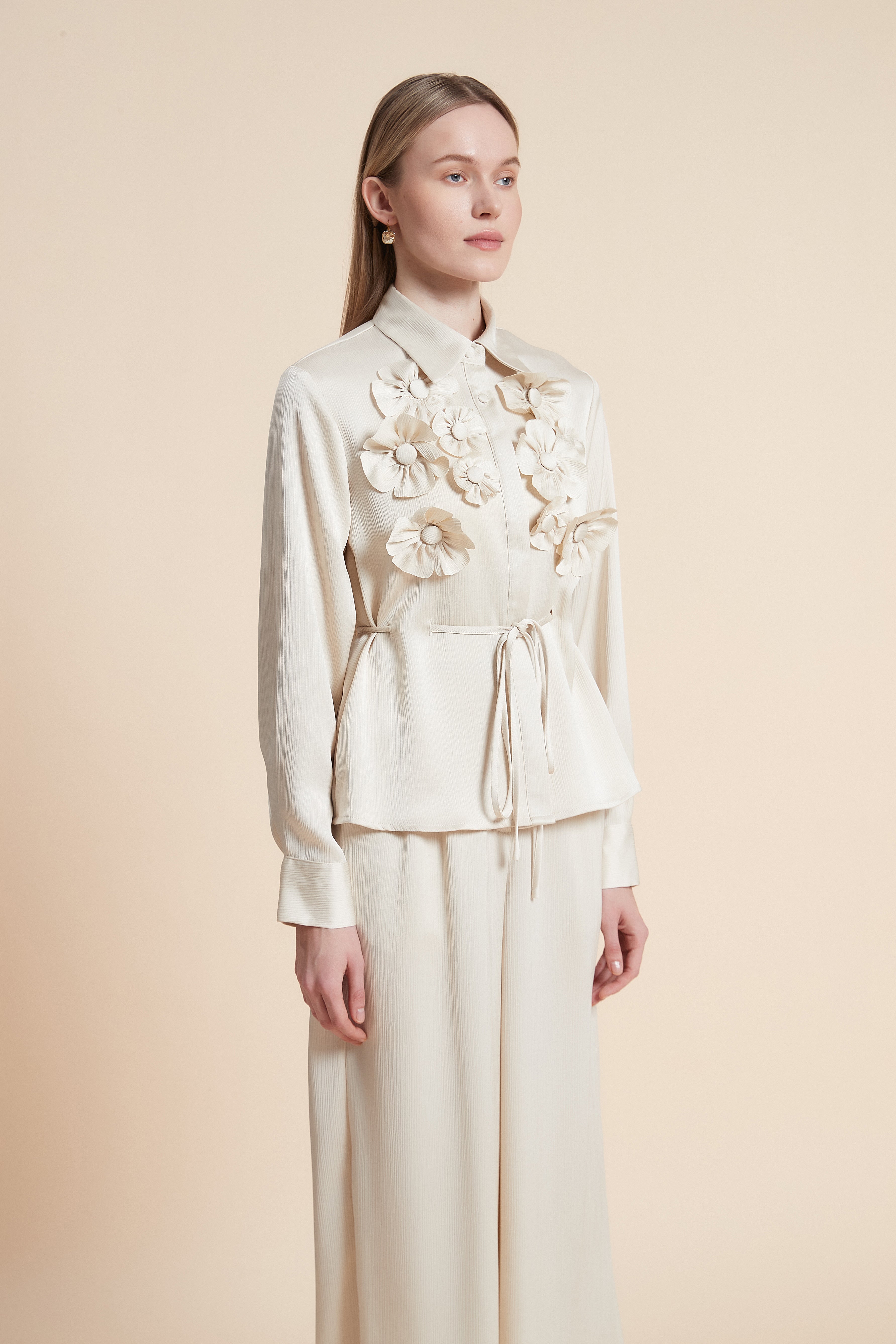 Floral Long-Sleeved Blouse